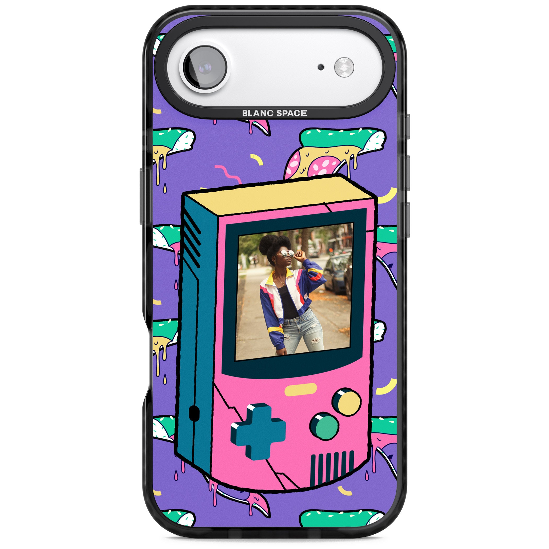 Personalised Retro Game Photo Case iPhone 17 Air Impact Black Phone Case