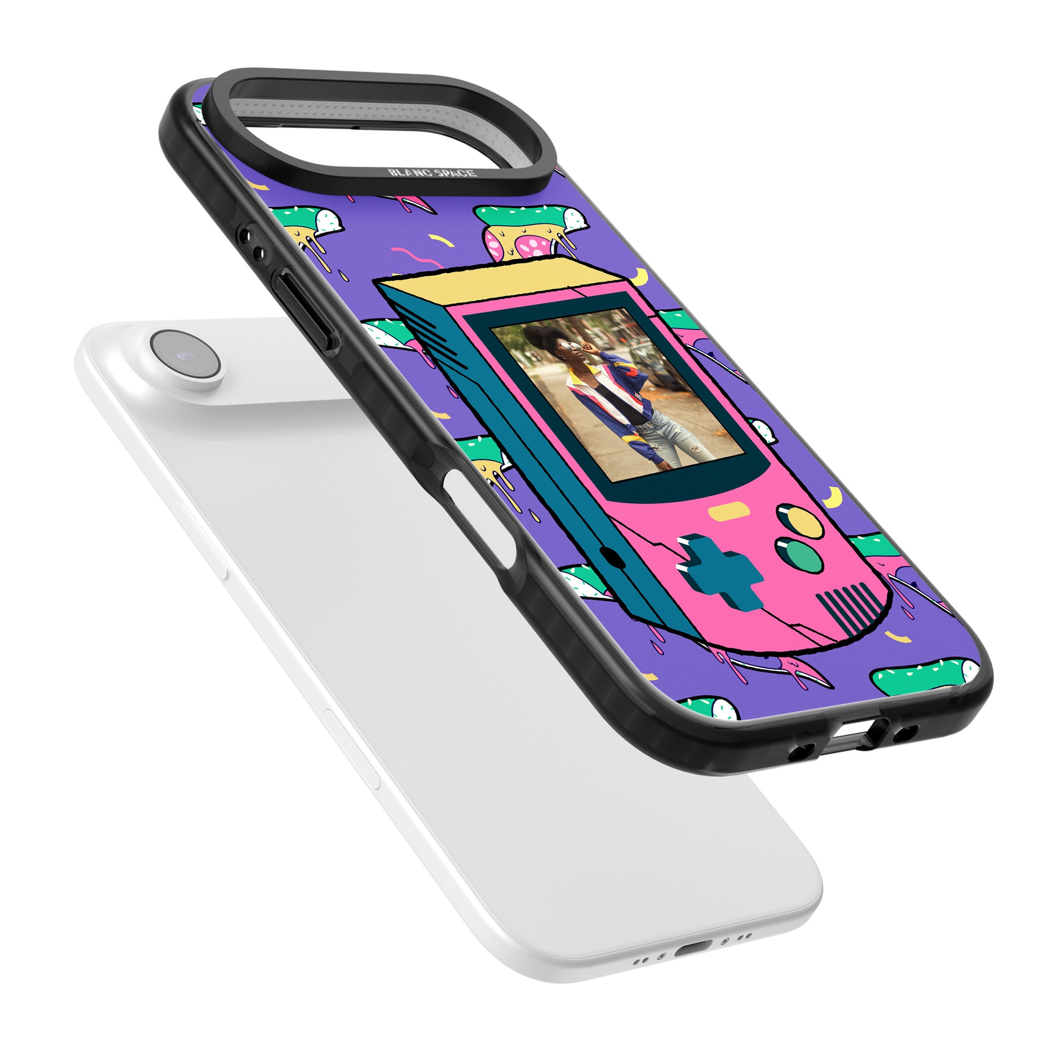 Personalised Retro Game Photo Case iPhone 17 Air Impact Black Phone Case Colours