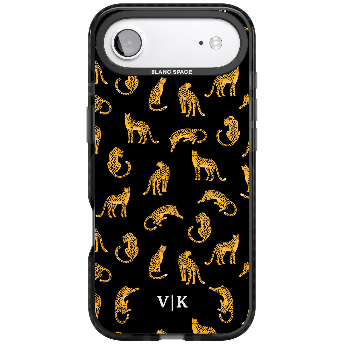 Personalised Safari Cheetahs iPhone Air Impact Black Phone Case front