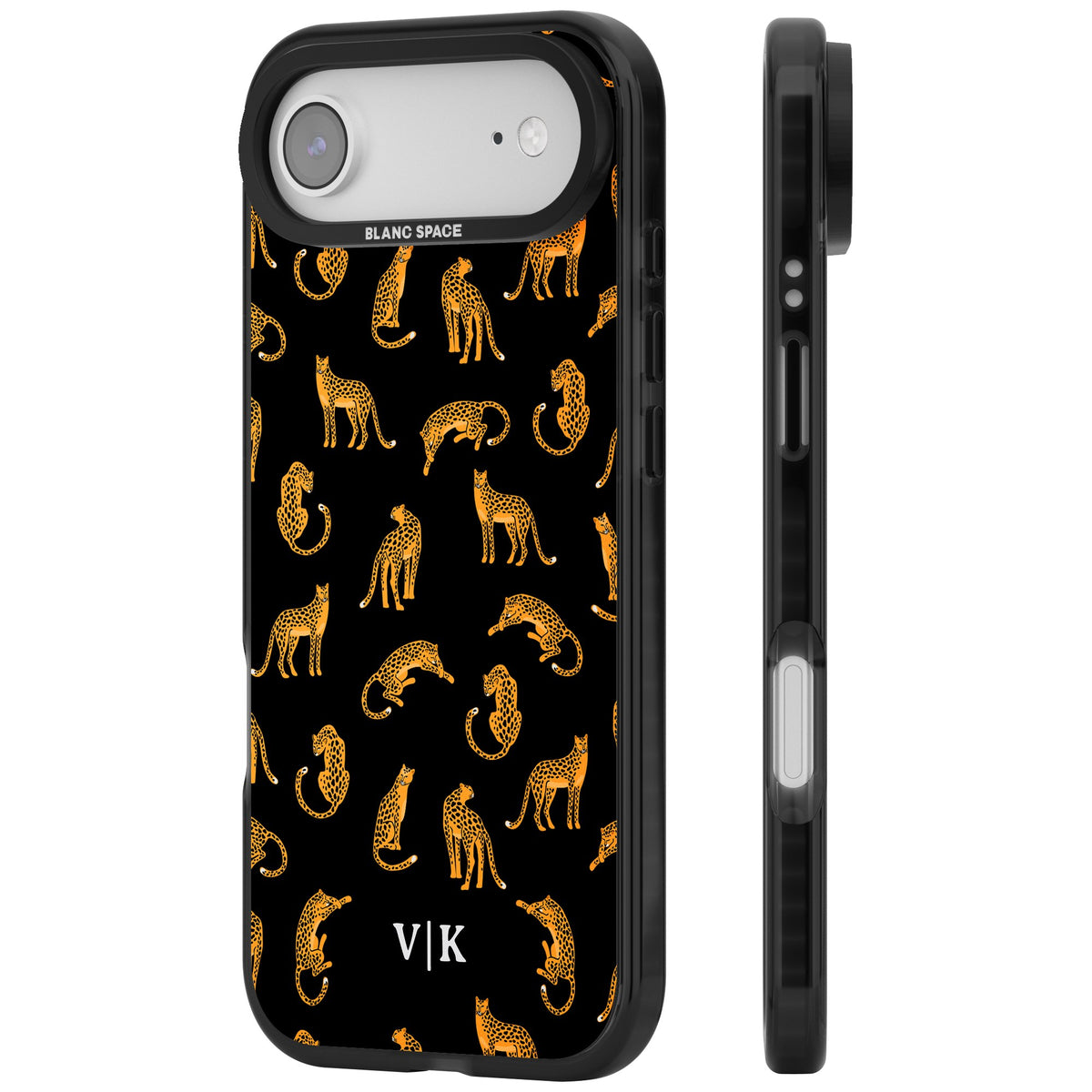 Personalised Safari Cheetahs iPhone Air Impact Black Phone Case side