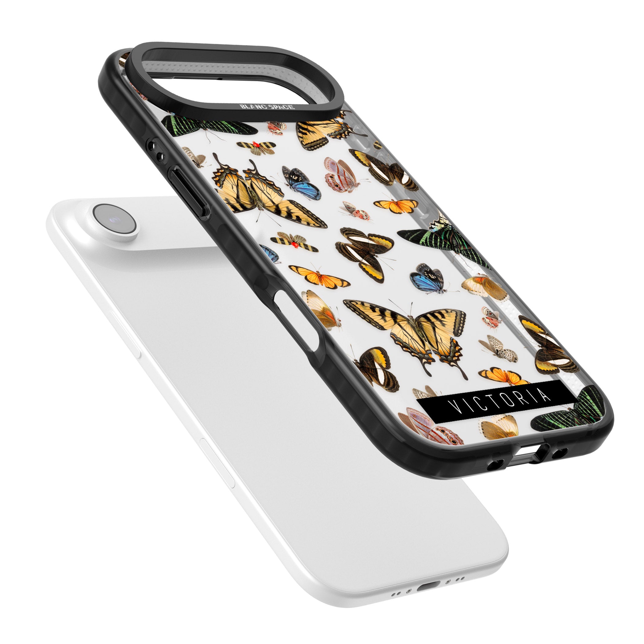 Personalised Butterfly Archive iPhone 17 Air Impact Black Phone Case Colours