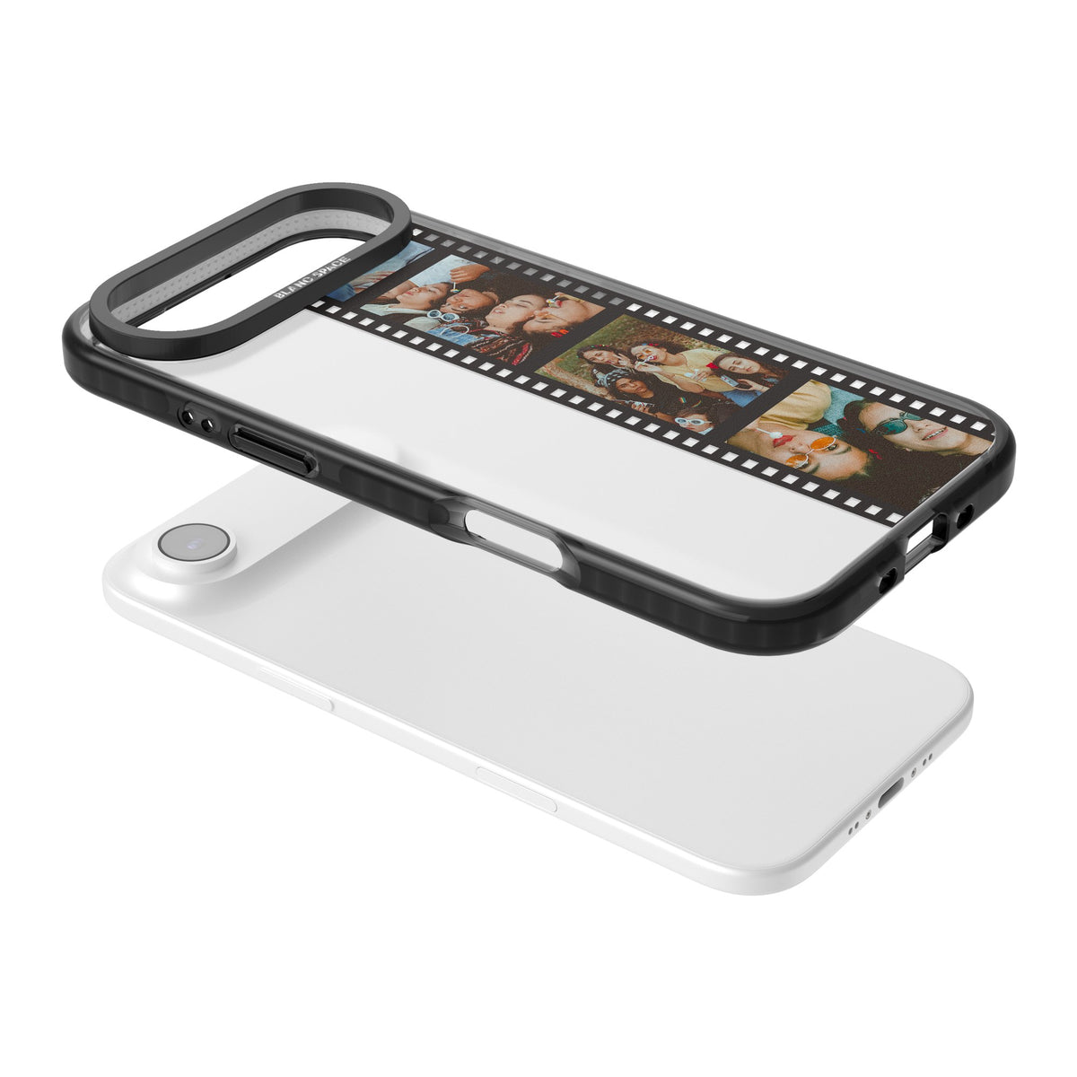Personalised Photo Film Strip iPhone Air Impact Black Phone Case angled