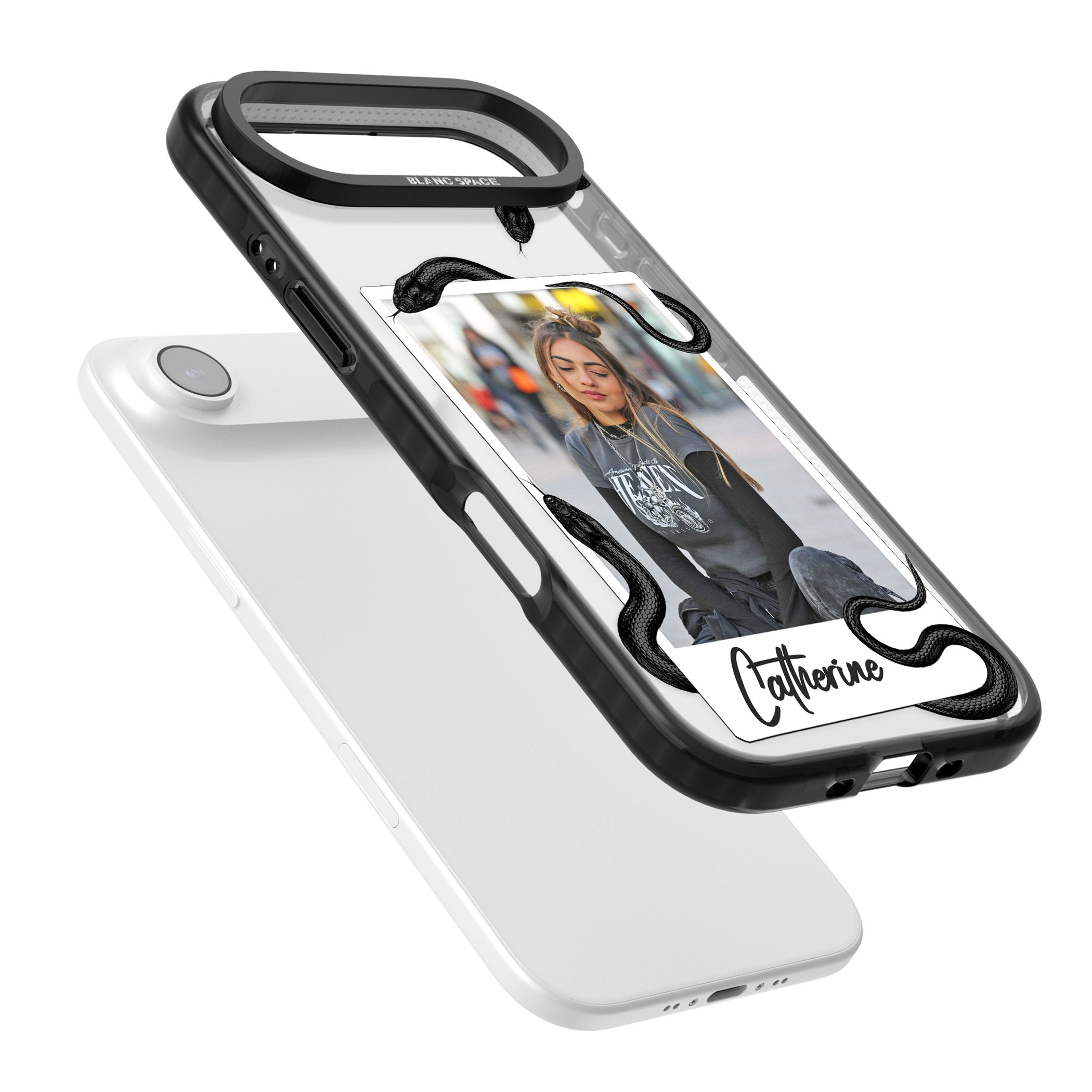 Personalised Snake Instant Photo iPhone 17 Air Impact Black Phone Case Colours