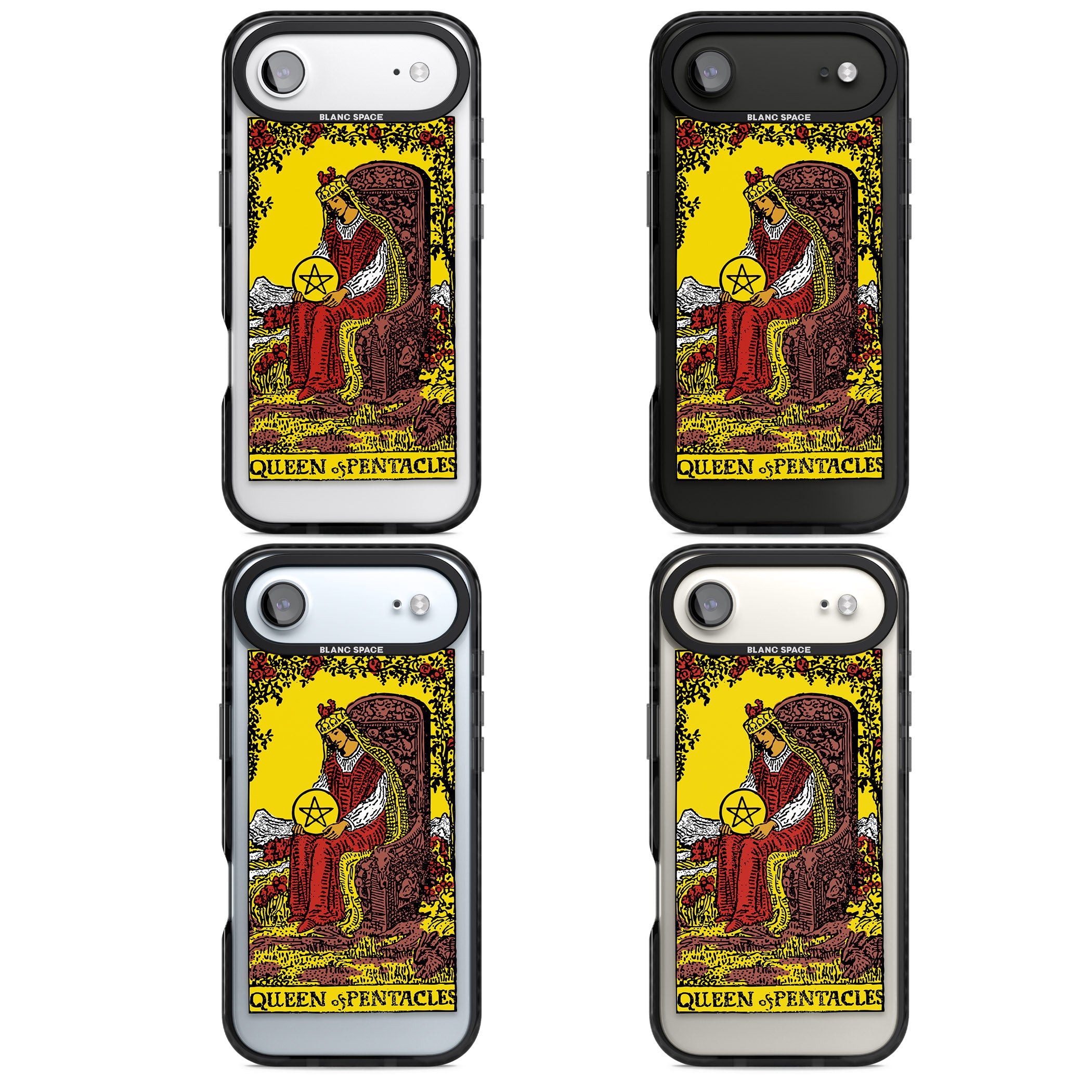 Personalised Queen Of Pentacles Tarot Card (Color) iPhone 17 Air Impact Black Phone Case APT Impact Protection