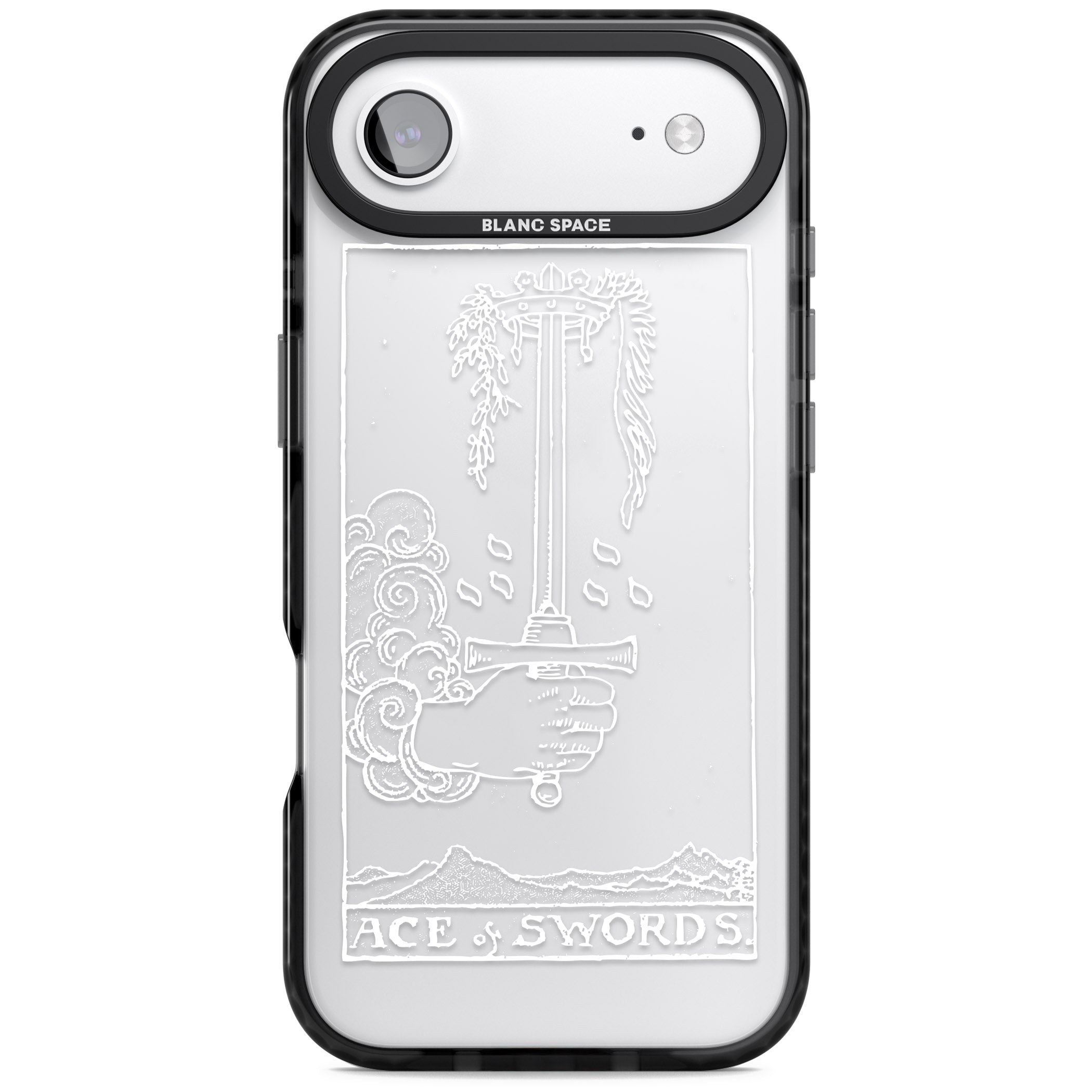 Personalised Ace Of Swords Tarot Card (White) iPhone 17 Air Impact Black Phone Case