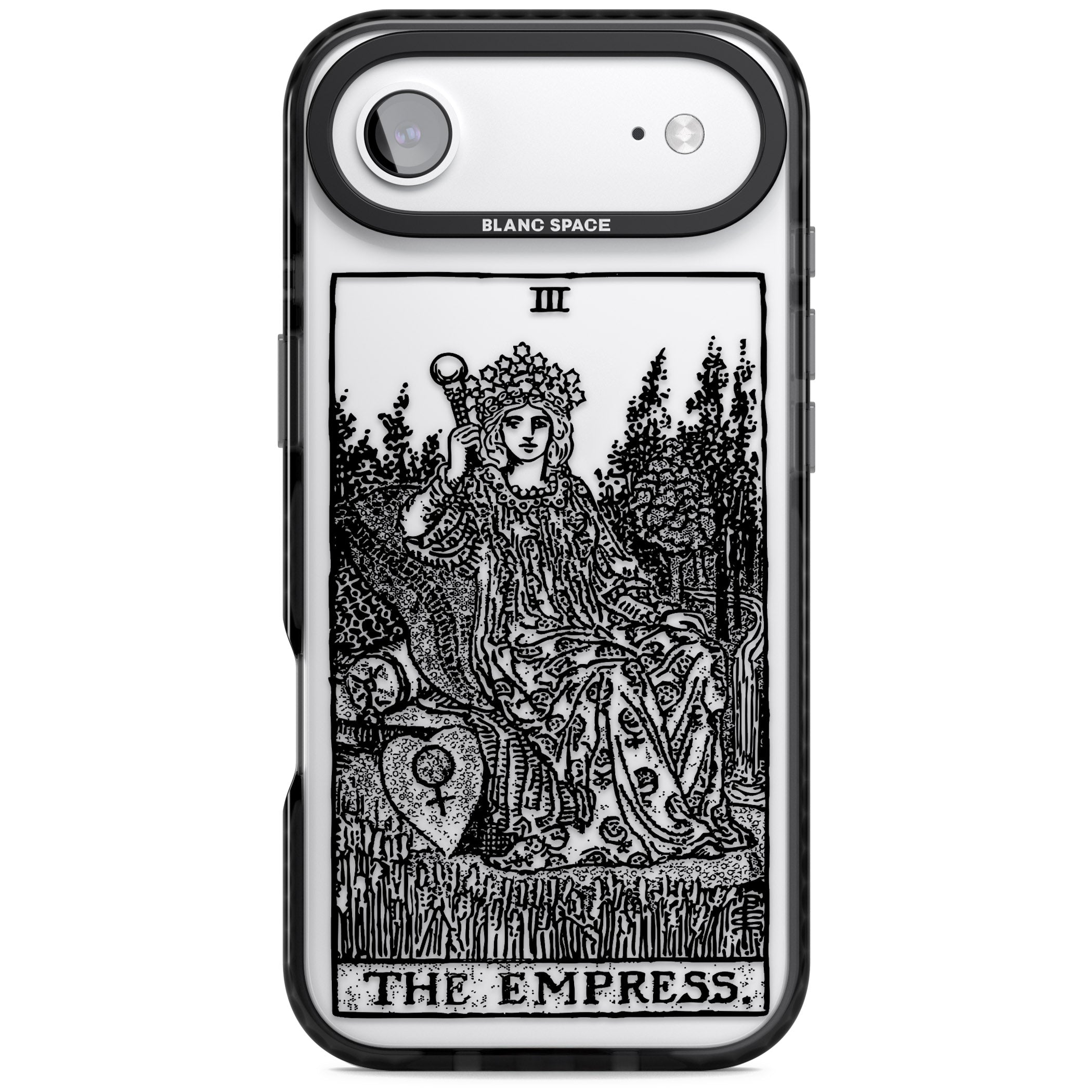Personalised The Empress Tarot Card (Clear) iPhone 17 Air Impact Black Phone Case