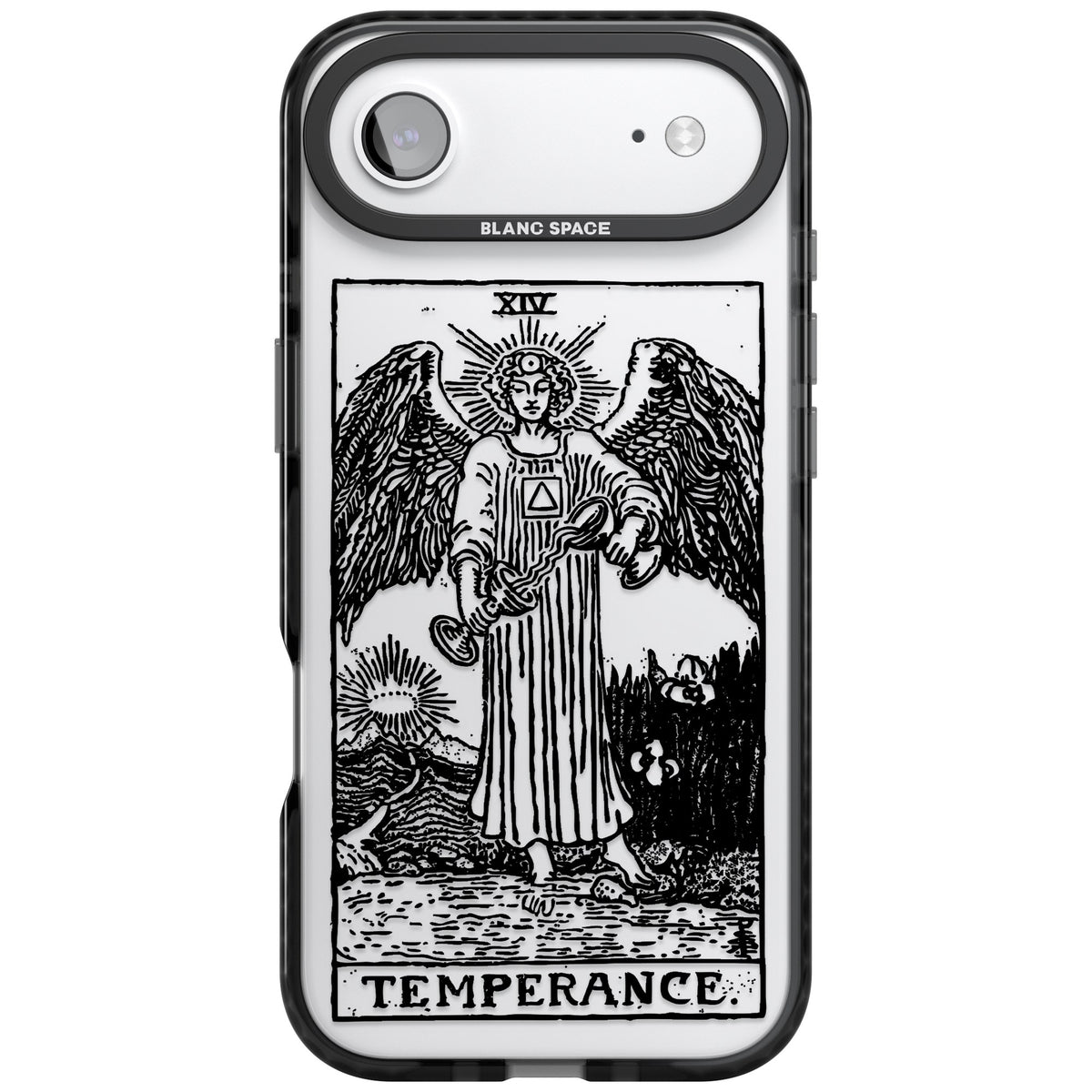 Personalised Temperance Tarot Card (Clear) iPhone Air Impact Black Phone Case front