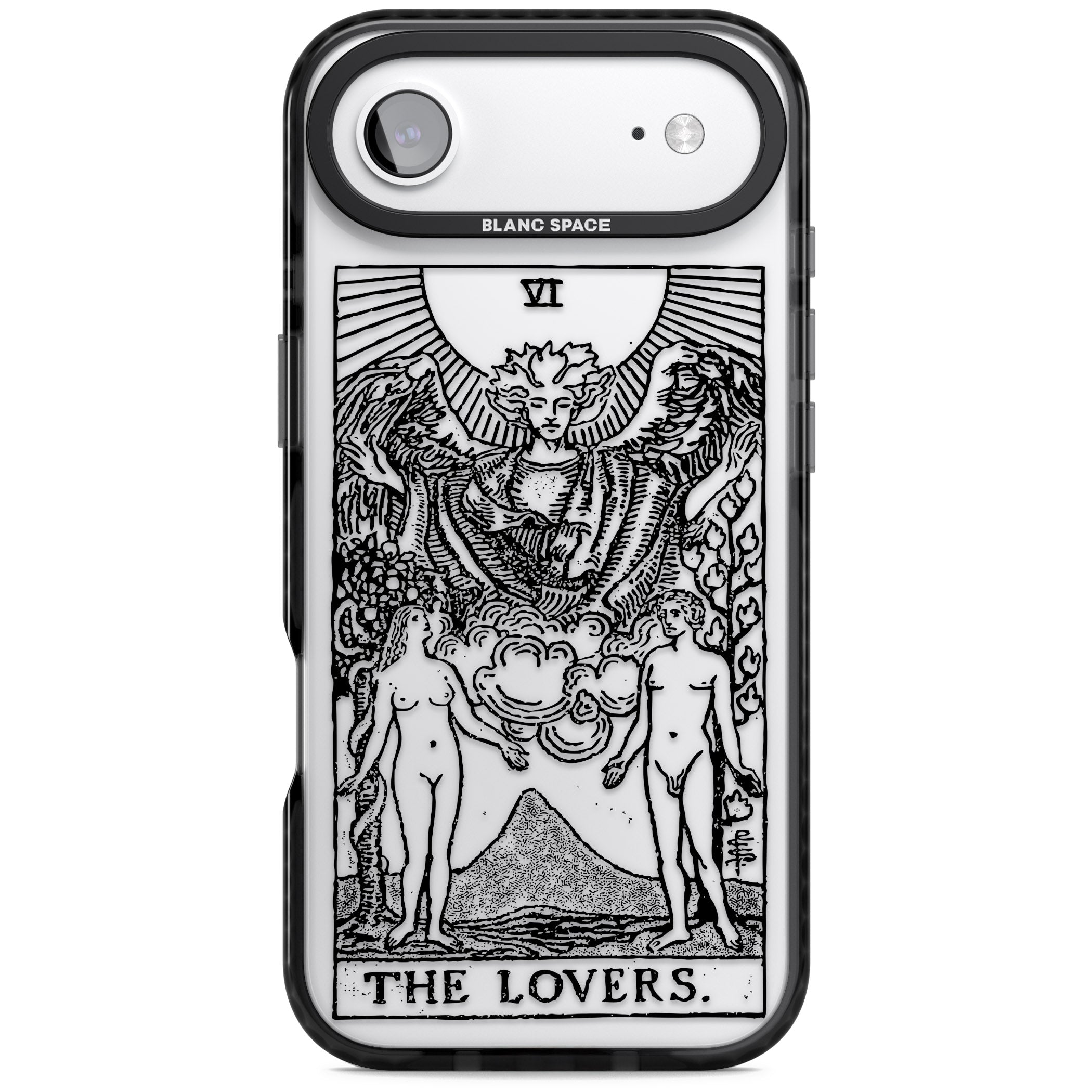 Personalised The Lovers Tarot Card (Clear) iPhone 17 Air Impact Black Phone Case