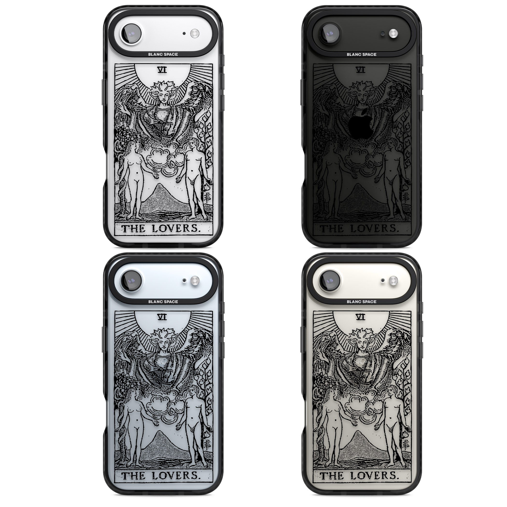 Personalised The Lovers Tarot Card (Clear) iPhone 17 Air Impact Black Phone Case APT Impact Protection
