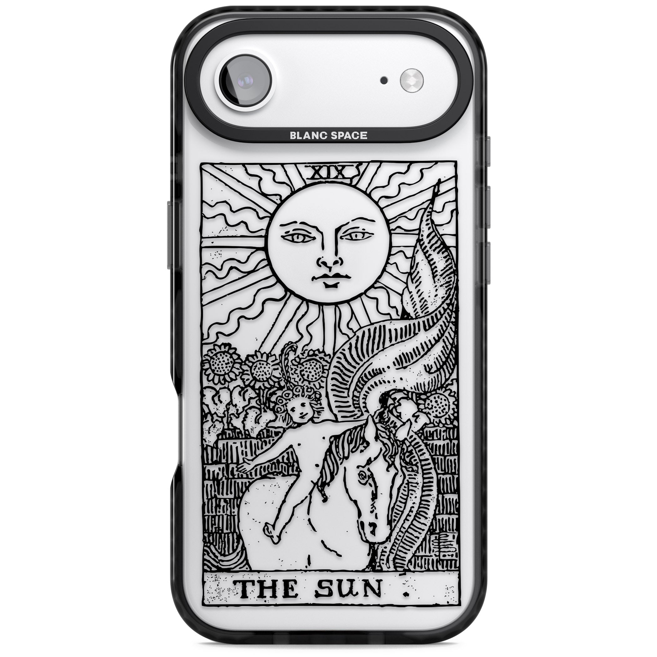 Personalised The Sun Tarot Card (Clear) iPhone 17 Air Impact Black Phone Case