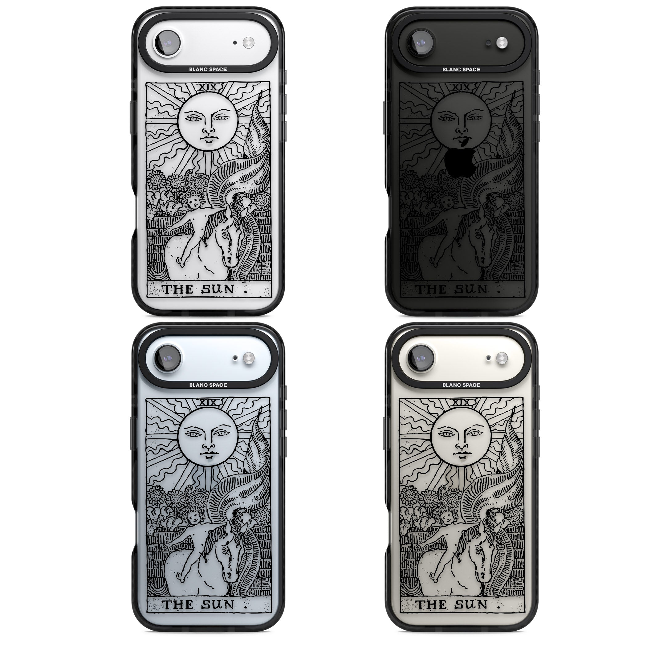 Personalised The Sun Tarot Card (Clear) iPhone 17 Air Impact Black Phone Case APT Impact Protection