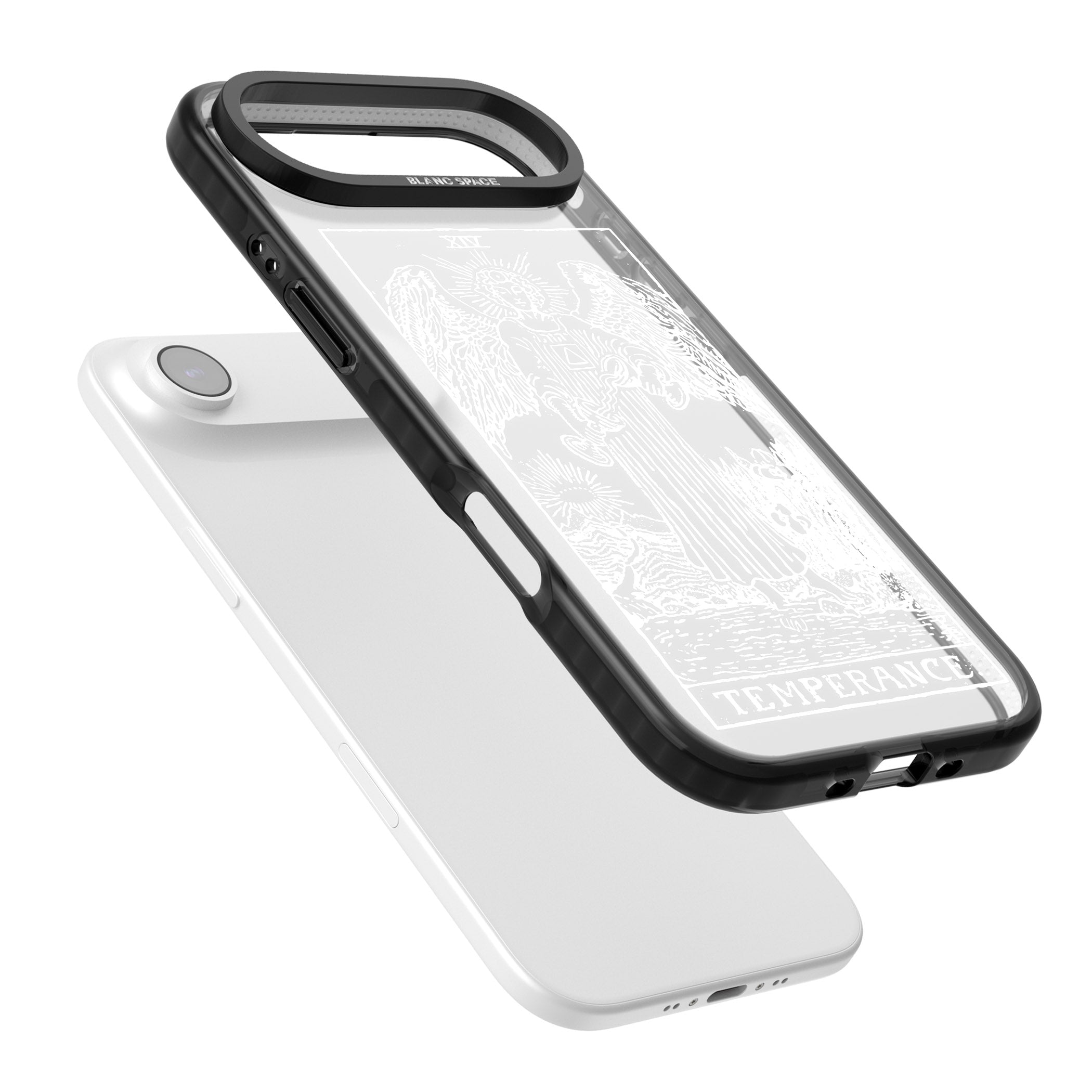 Personalised Temperance Tarot Card (White) iPhone 17 Air Impact Black Phone Case Colours
