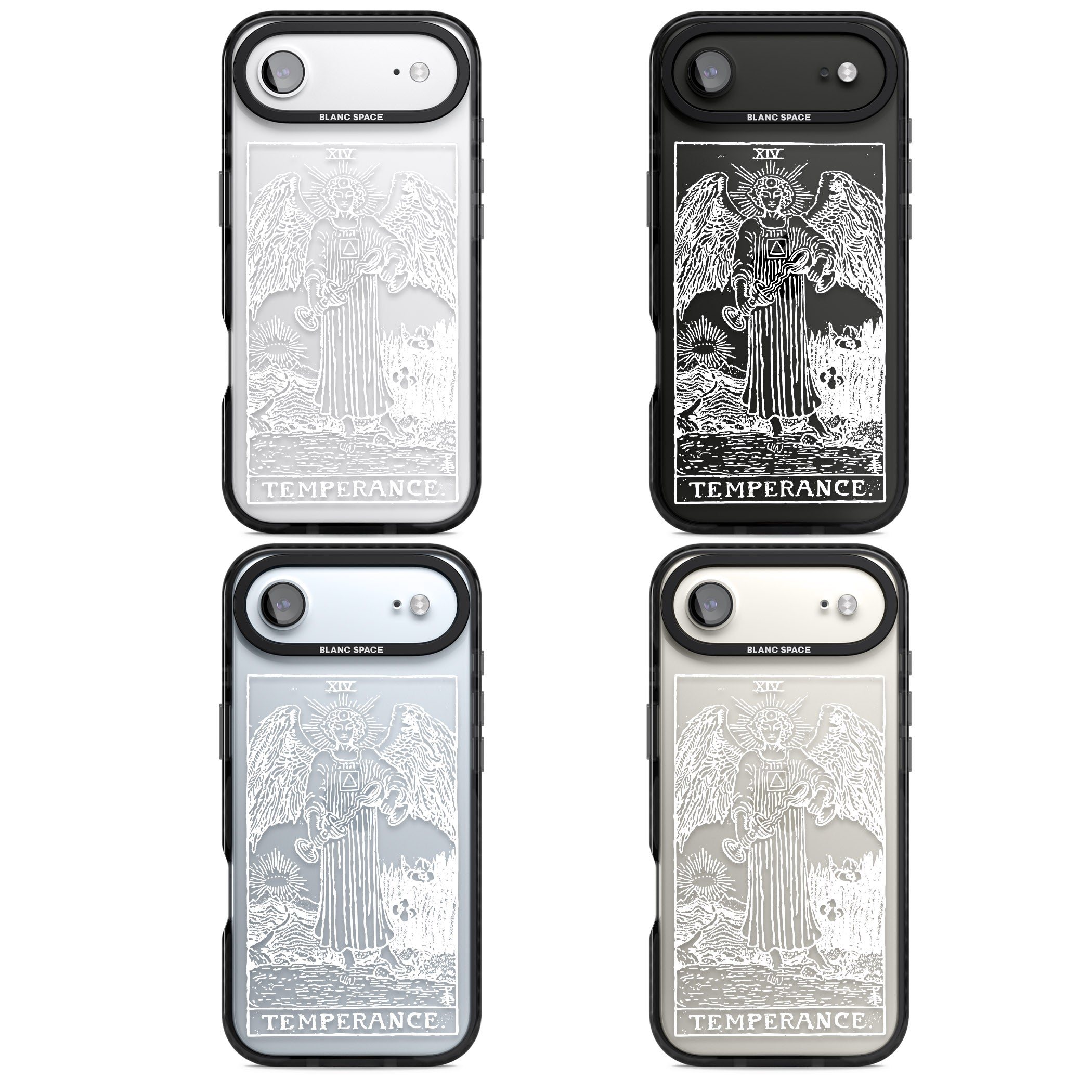 Personalised Temperance Tarot Card (White) iPhone 17 Air Impact Black Phone Case APT Impact Protection