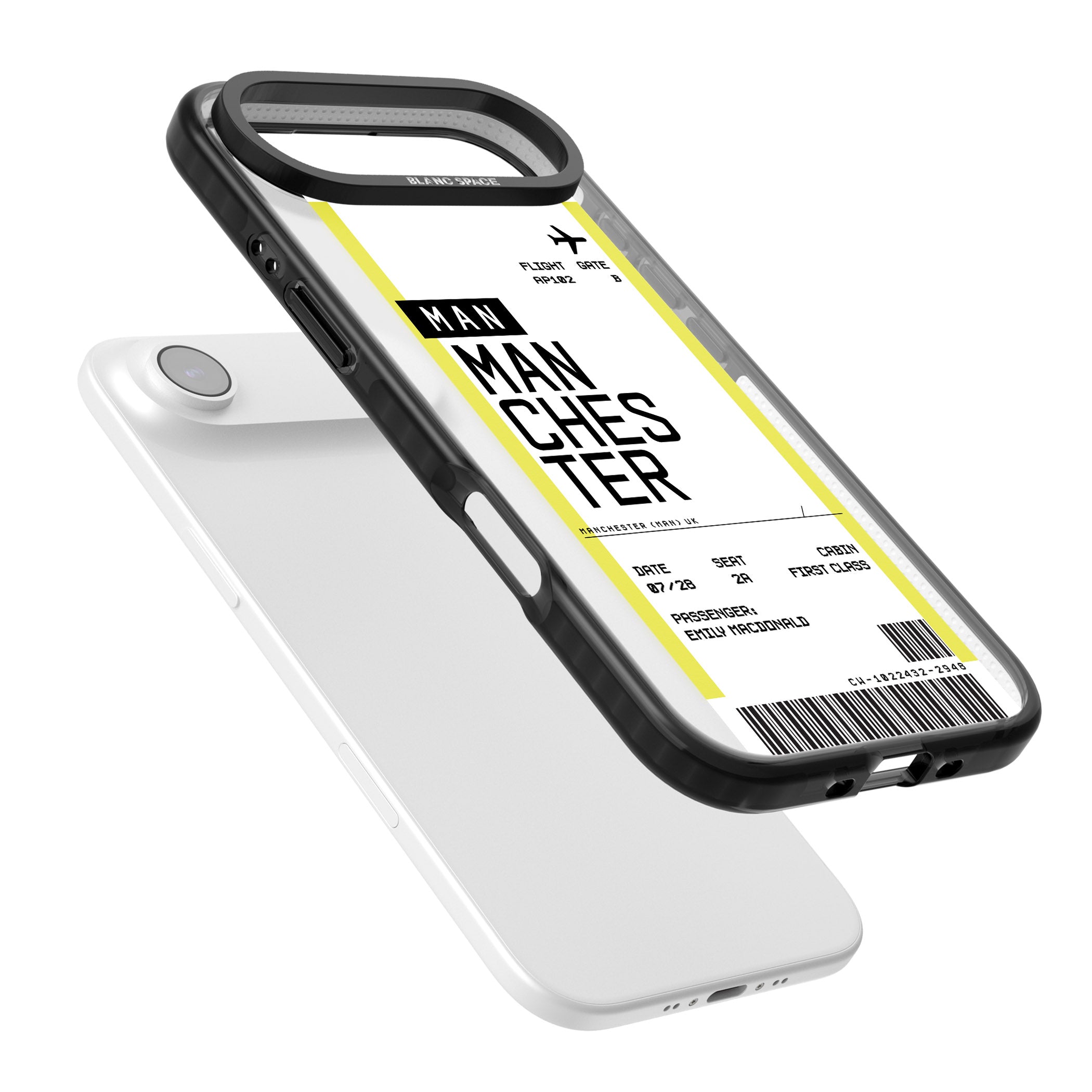 Personalised Manchester Boarding Pass iPhone 17 Air Impact Black Phone Case Colours