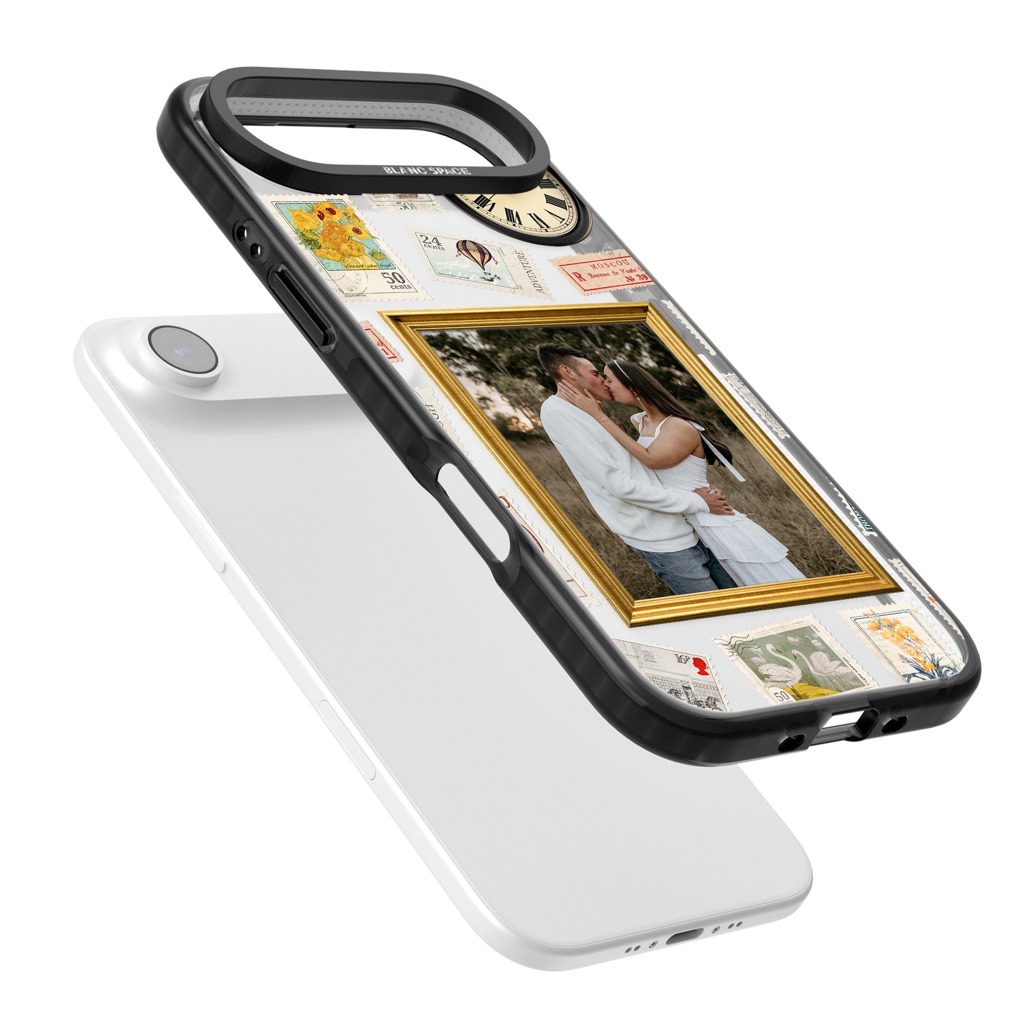 Personalised Vintage Photo Frame Collage iPhone 17 Air Impact Black Phone Case Colours