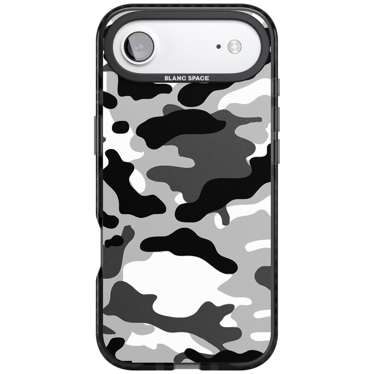 Grey Camo iPhone Air Impact Black Phone Case front