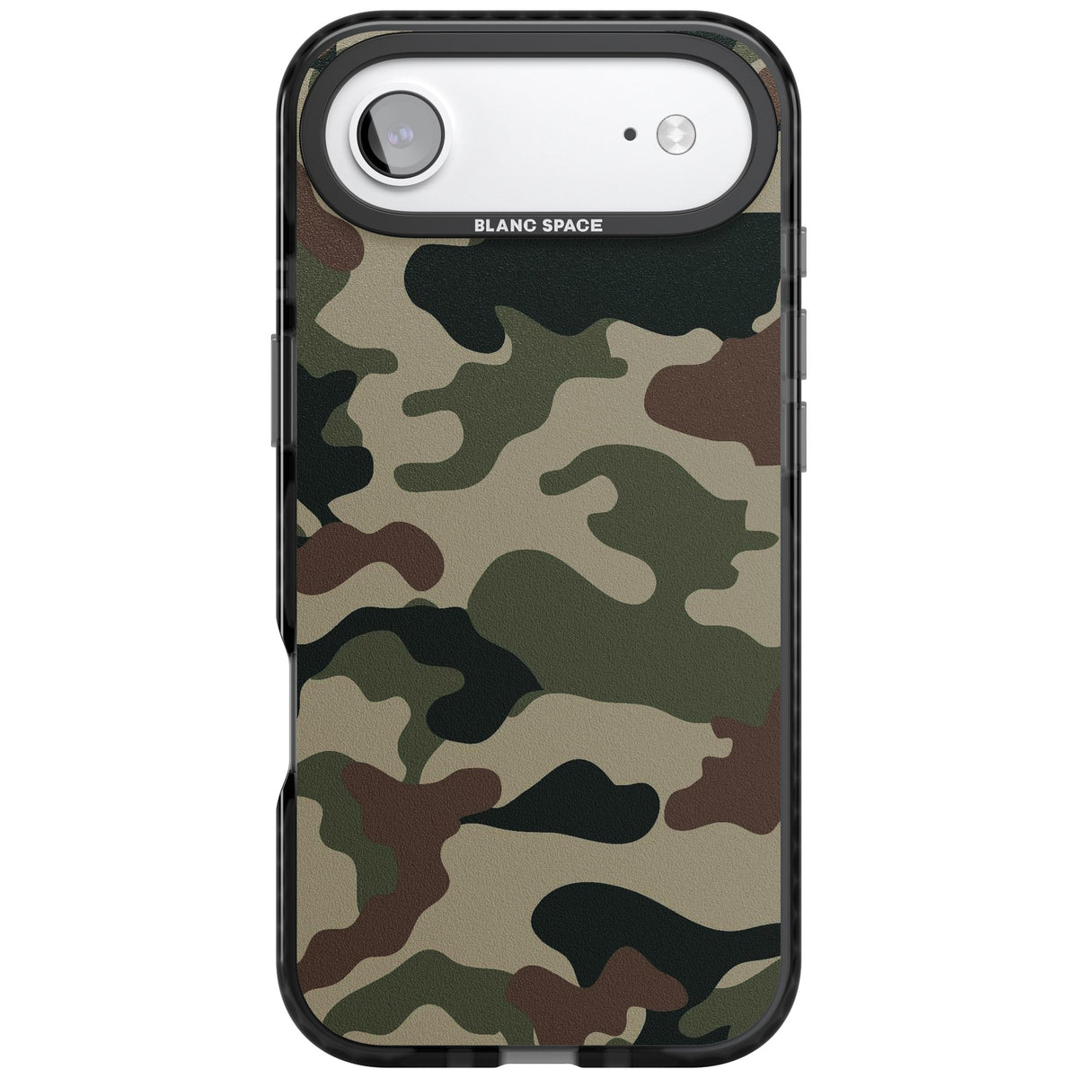 Green And Brown Camo iPhone Air Impact Black Phone Case front
