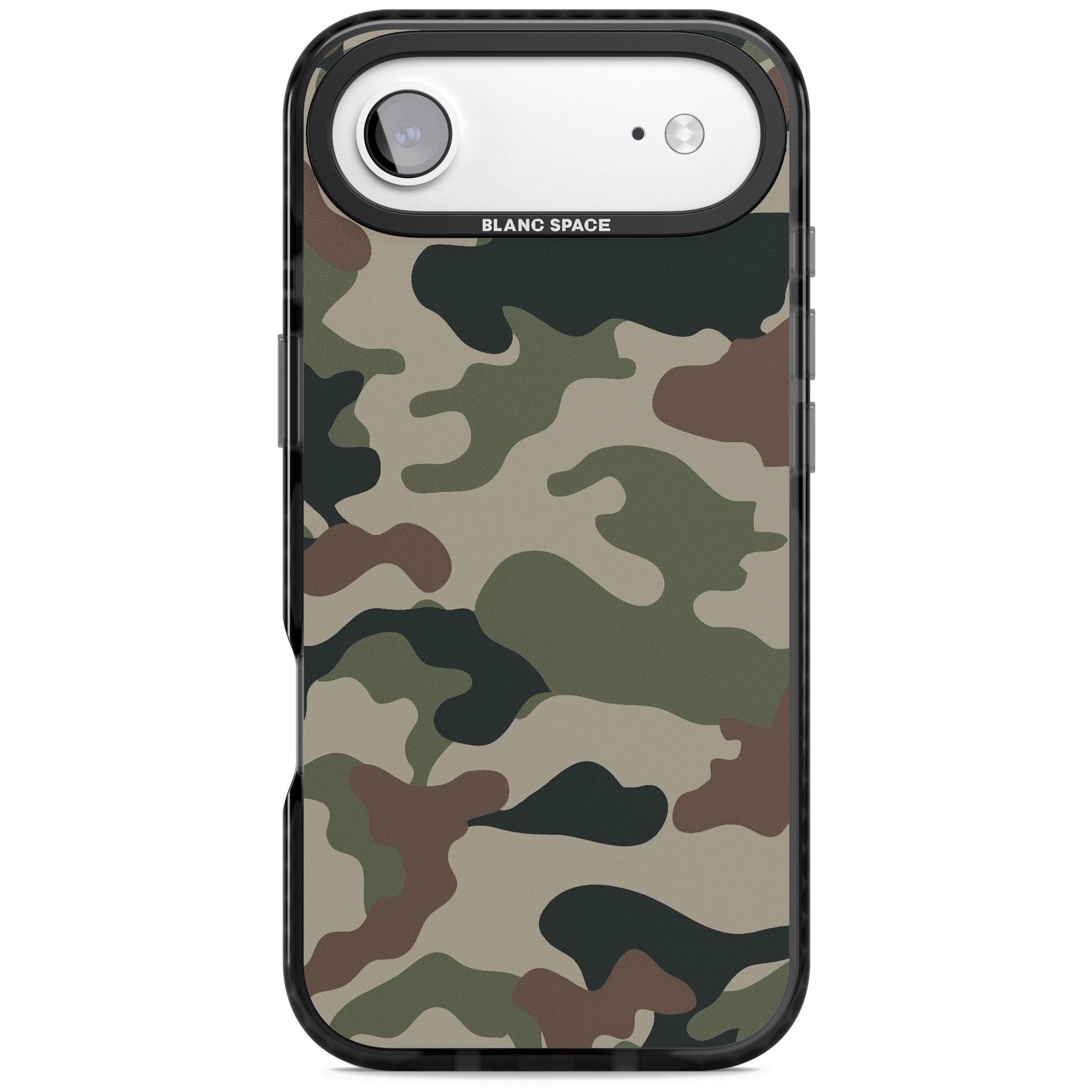 Green And Brown Camo iPhone 17 Air Impact Black Phone Case