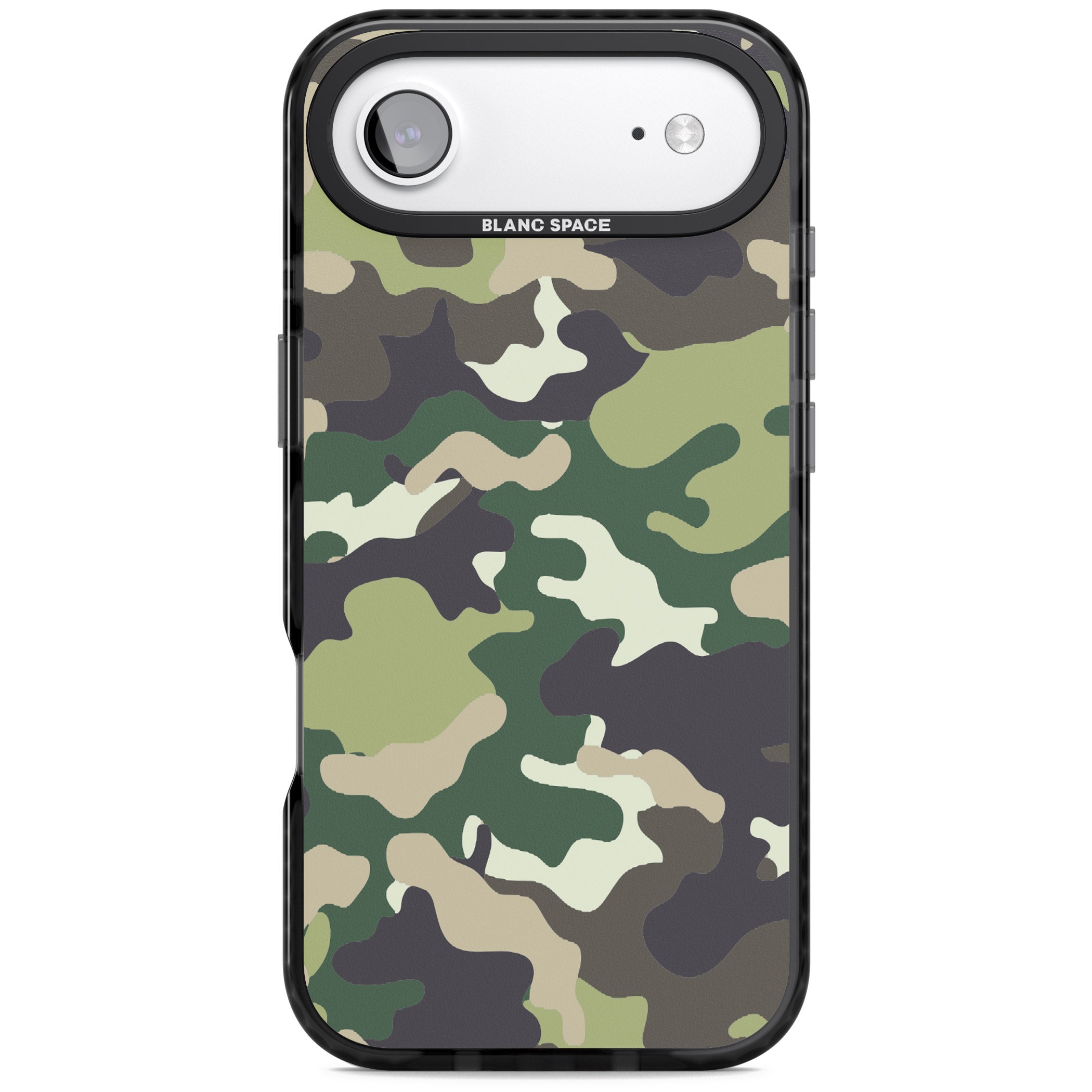Green Camo iPhone 17 Air Impact Black Phone Case
