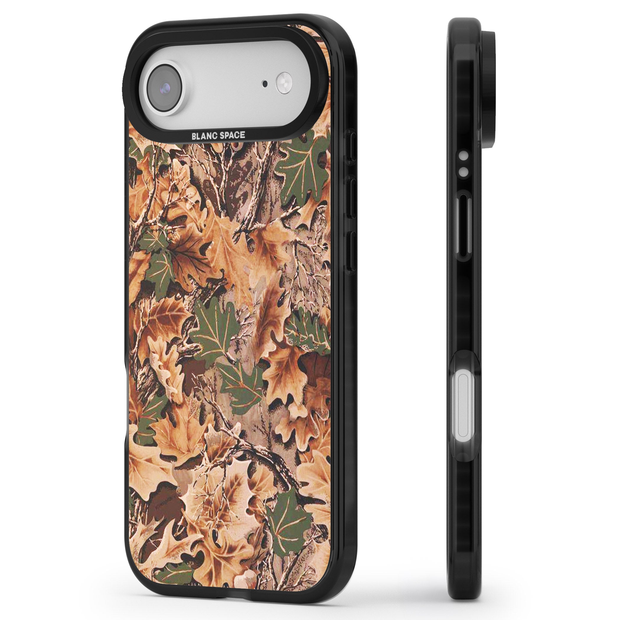 Realtree Camo iPhone 17 Air Impact Black Phone Case Side Profile