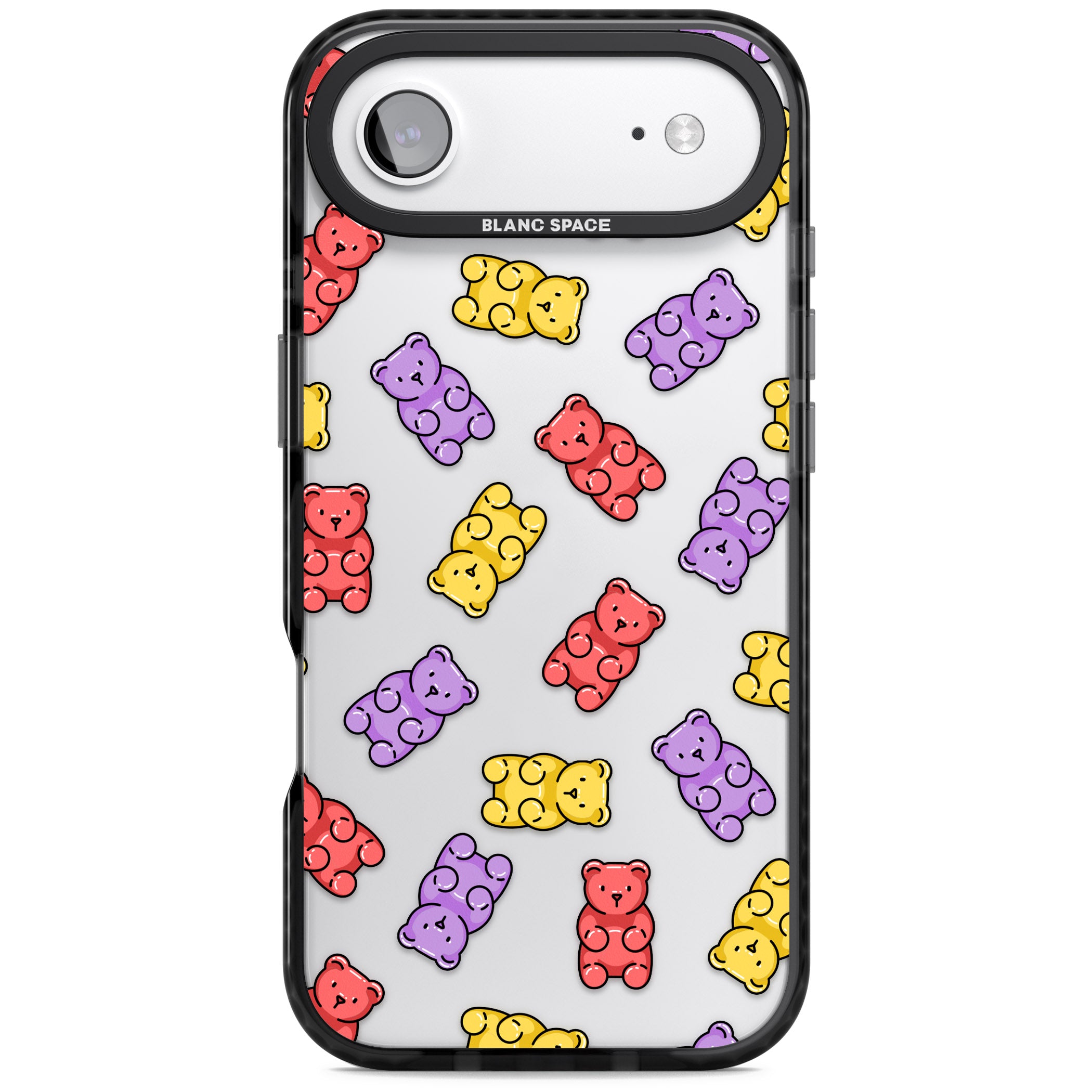 Gummy Bear Pattern iPhone 17 Air Impact Black Phone Case