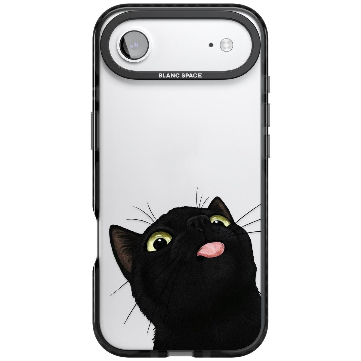 Black Cat Energy iPhone Air Impact Black Phone Case front