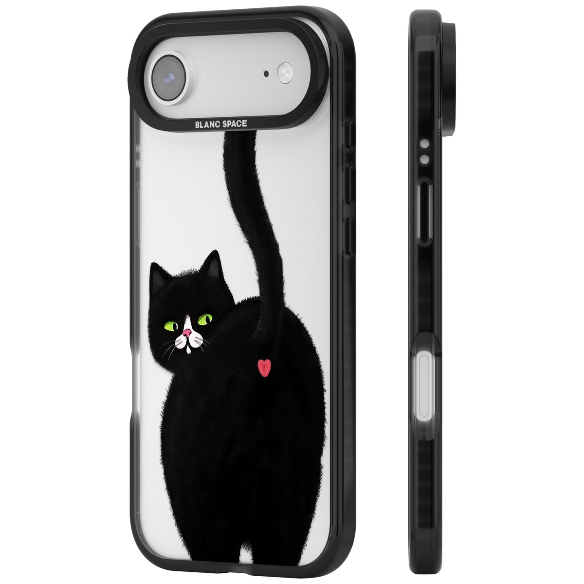 The Cat's Kiss iPhone Air Impact Black Phone Case side