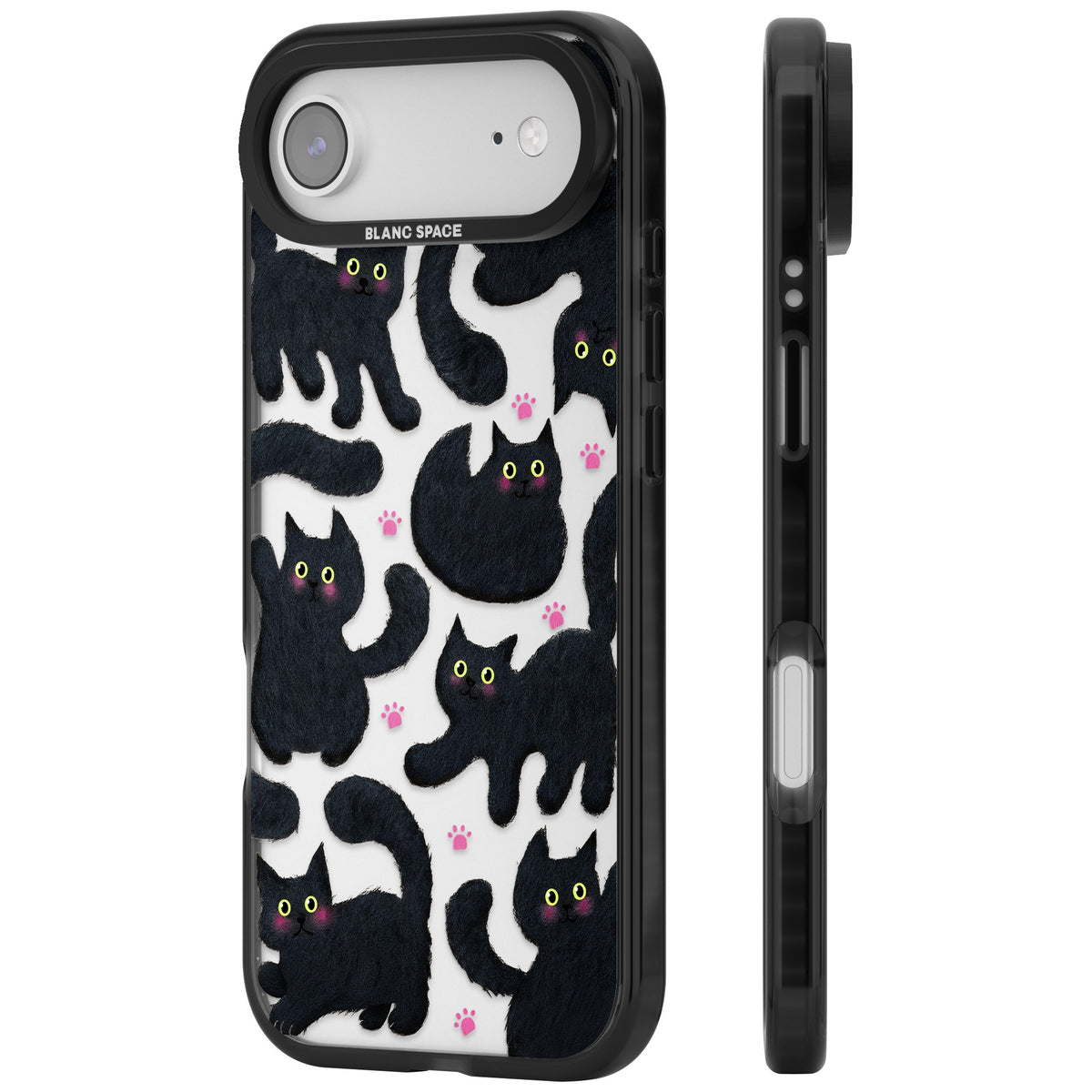 Midnight Cats iPhone Air Impact Black Phone Case side