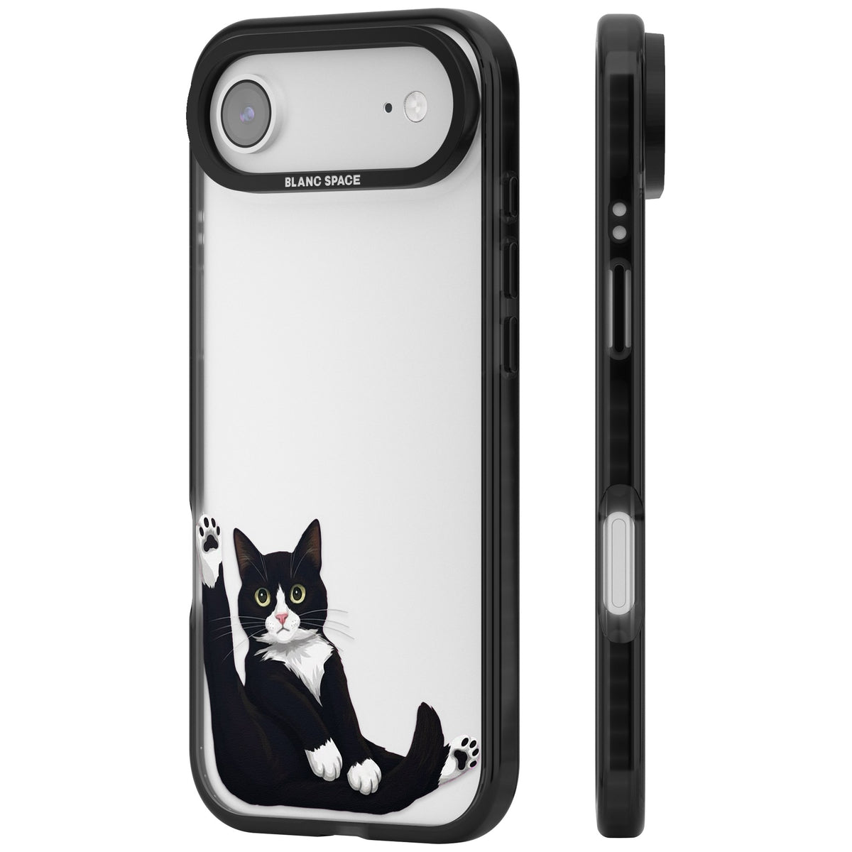Mid-Groom Cat iPhone Air Impact Black Phone Case side