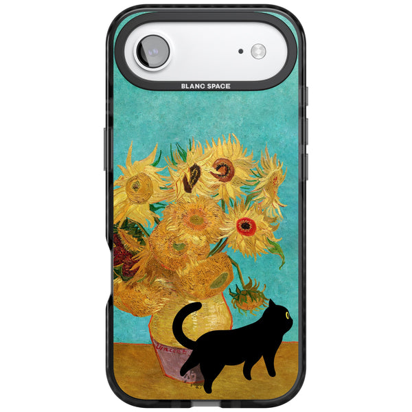 Cat with Van Gogh's Sunflowers