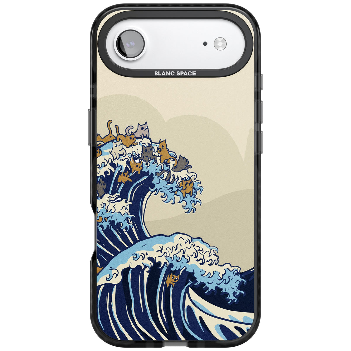 The Great Cat Wave iPhone Air Impact Black Phone Case front