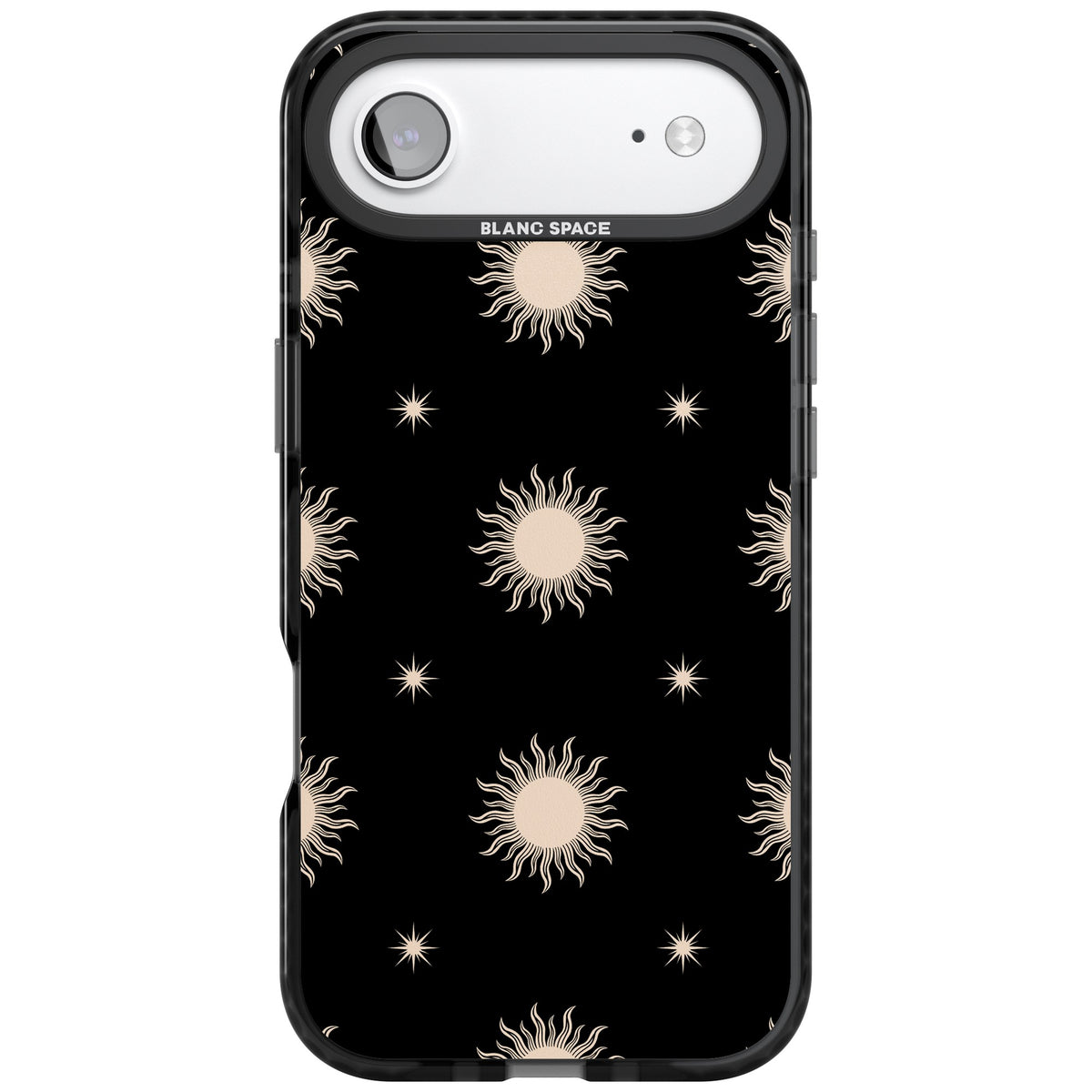 Celestial Patterns Classic Suns (Black) iPhone Air Impact Black Phone Case front