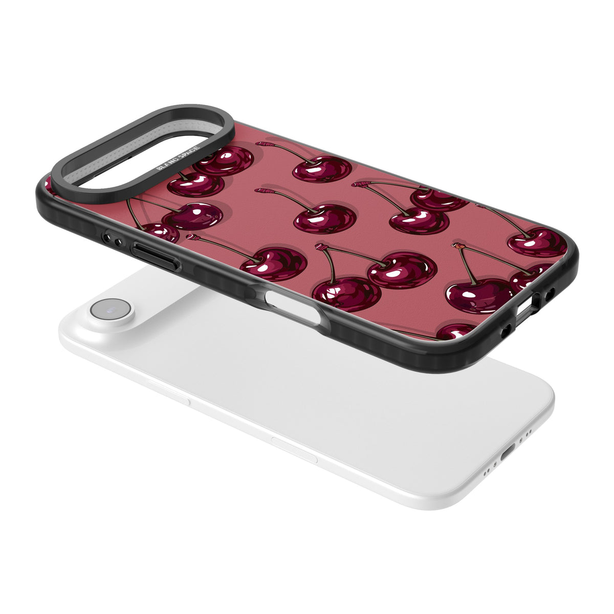 Cherry Rebel iPhone Air Impact Black Phone Case angled