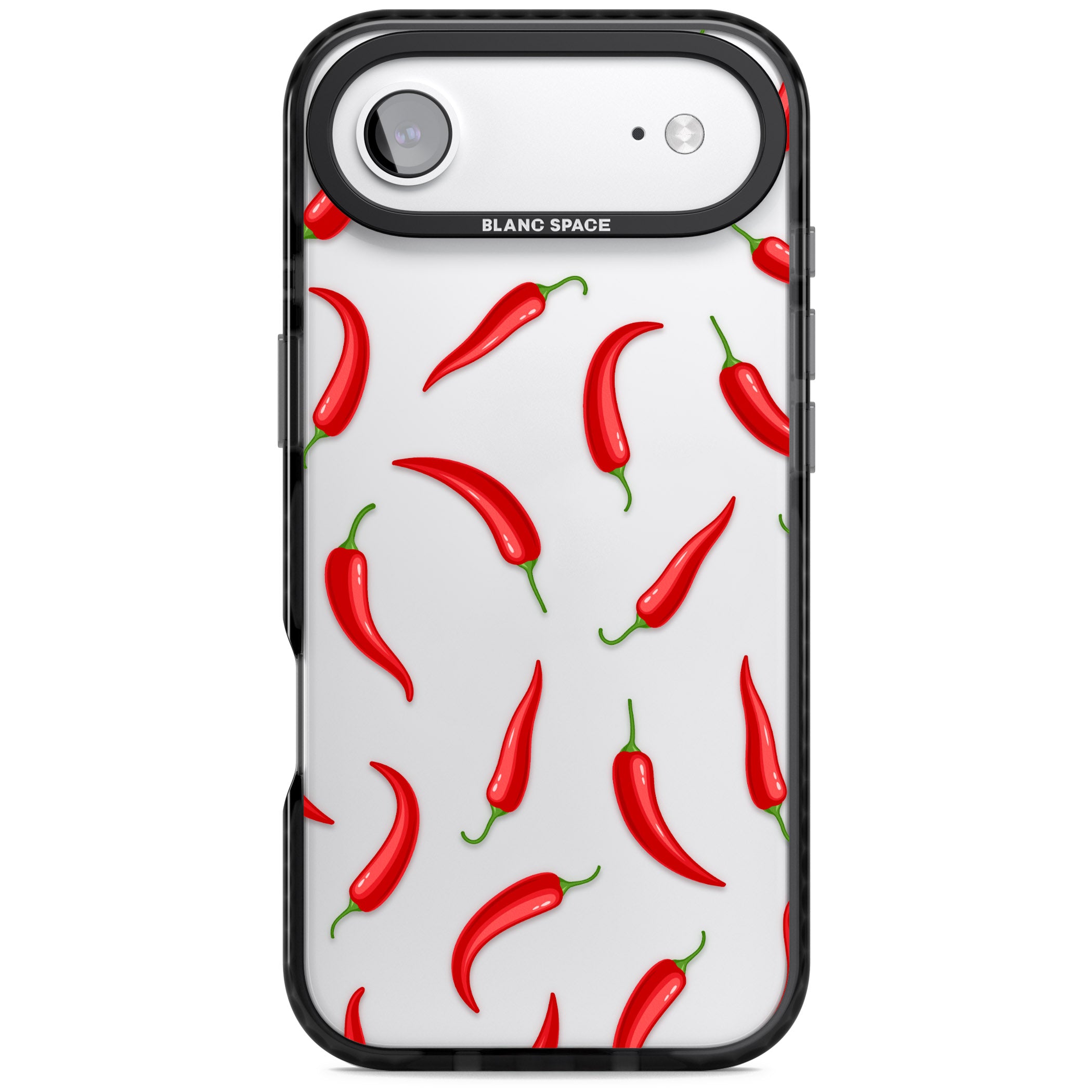 Chilli Pattern iPhone 17 Air Impact Black Phone Case