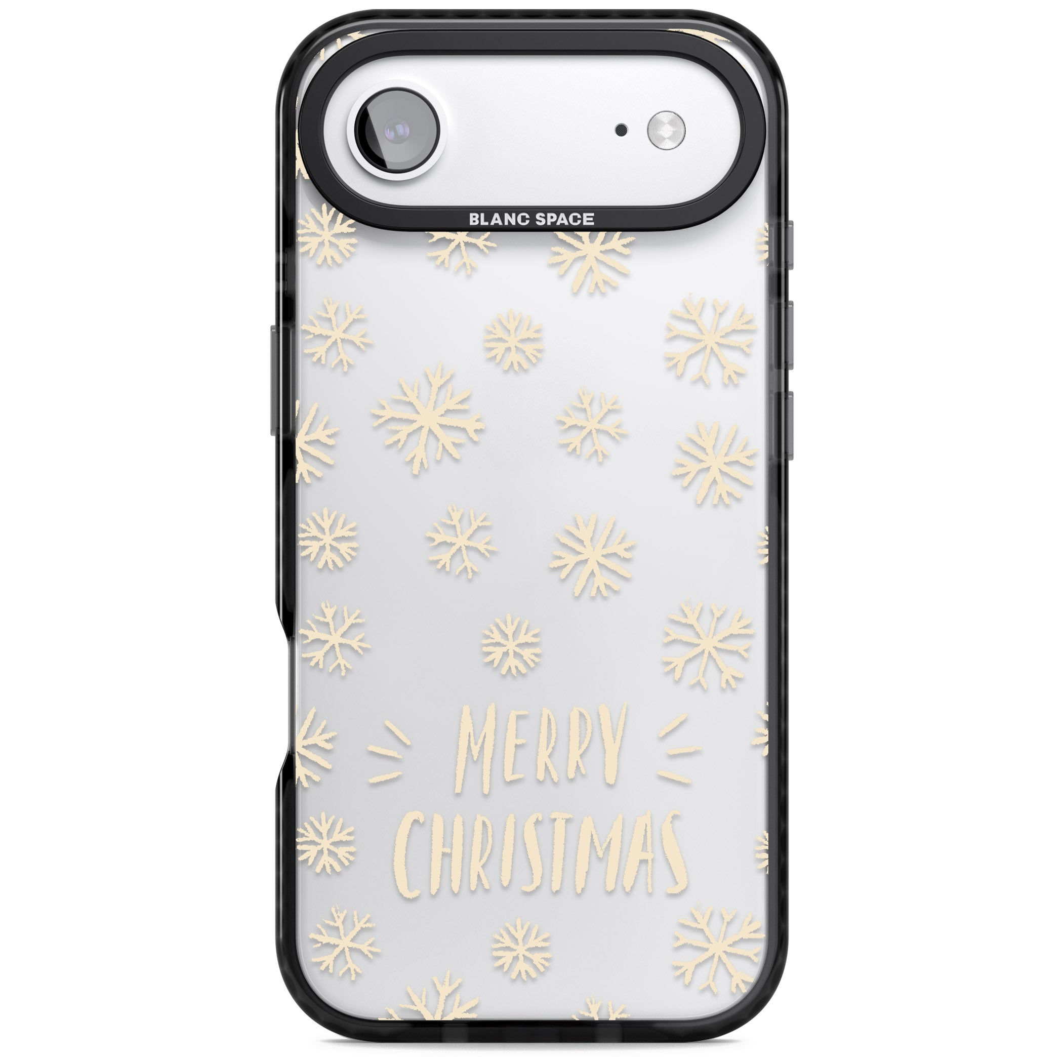 Christmas Snowflake Pattern iPhone 17 Air Impact Black Phone Case