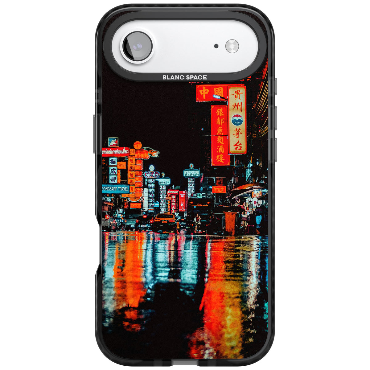 Neon City iPhone Air Impact Black Phone Case front