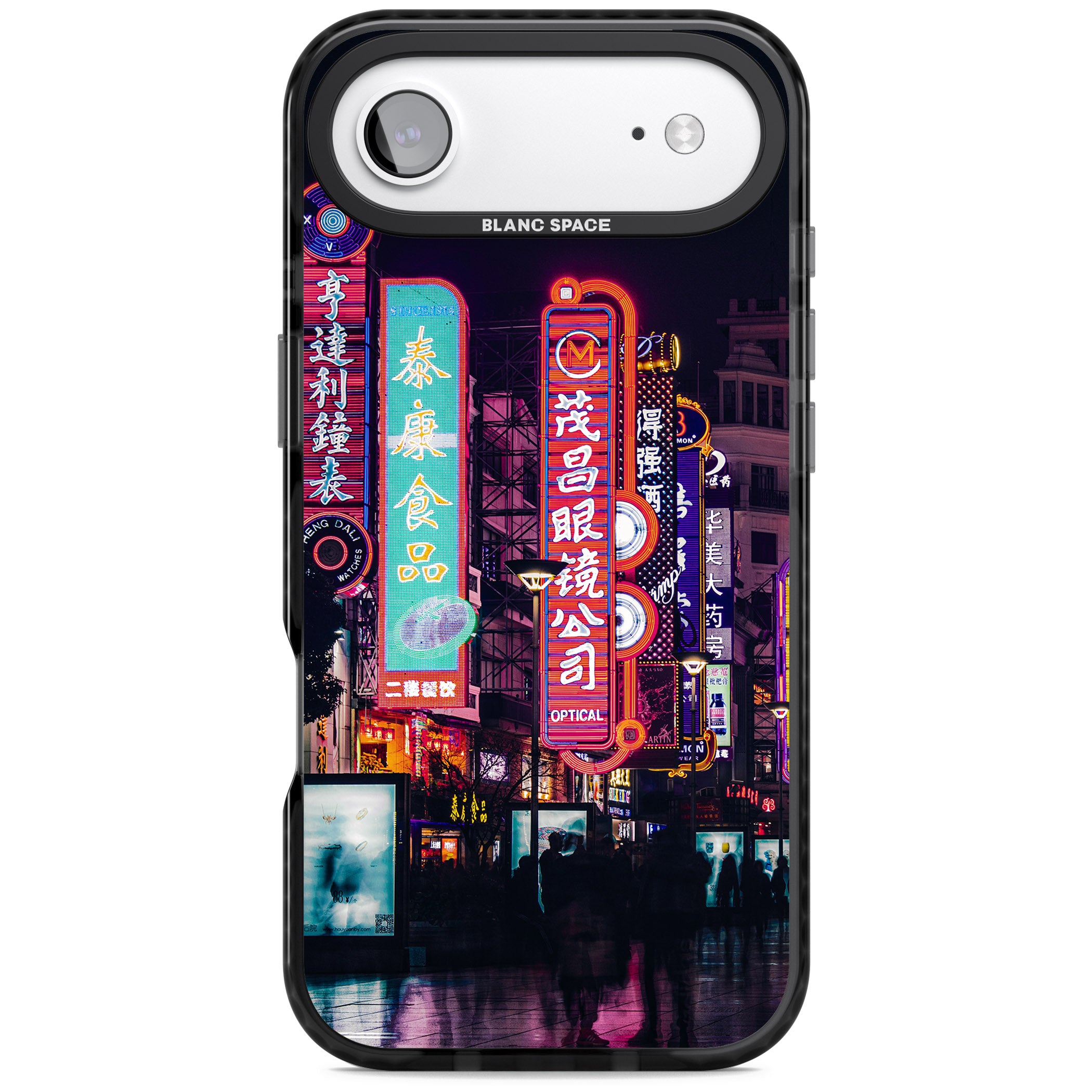 Neon Streets iPhone 17 Air Impact Black Phone Case