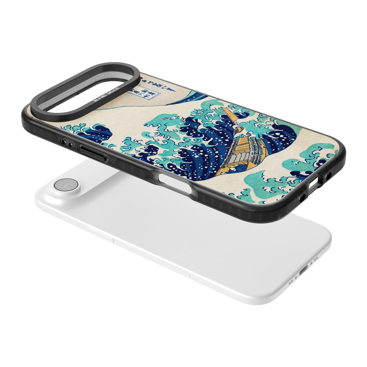 The Great Wave By Katsushika Hokusai iPhone Air Impact Black Phone Case angled
