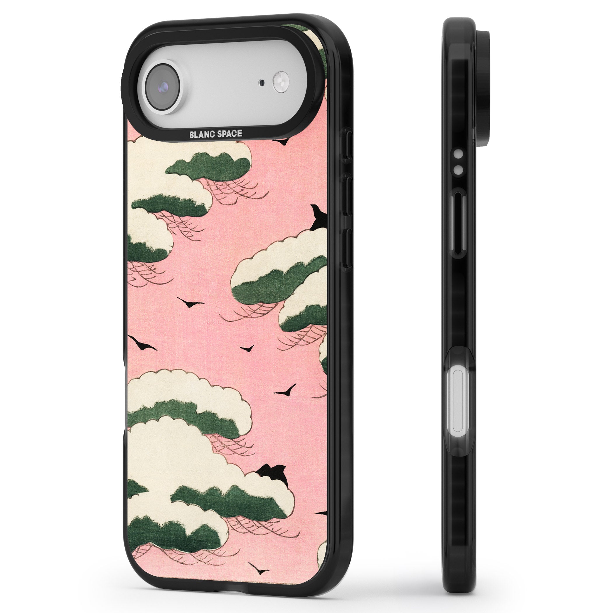 Japanese Pink Sky iPhone 17 Air Impact Black Phone Case Side Profile