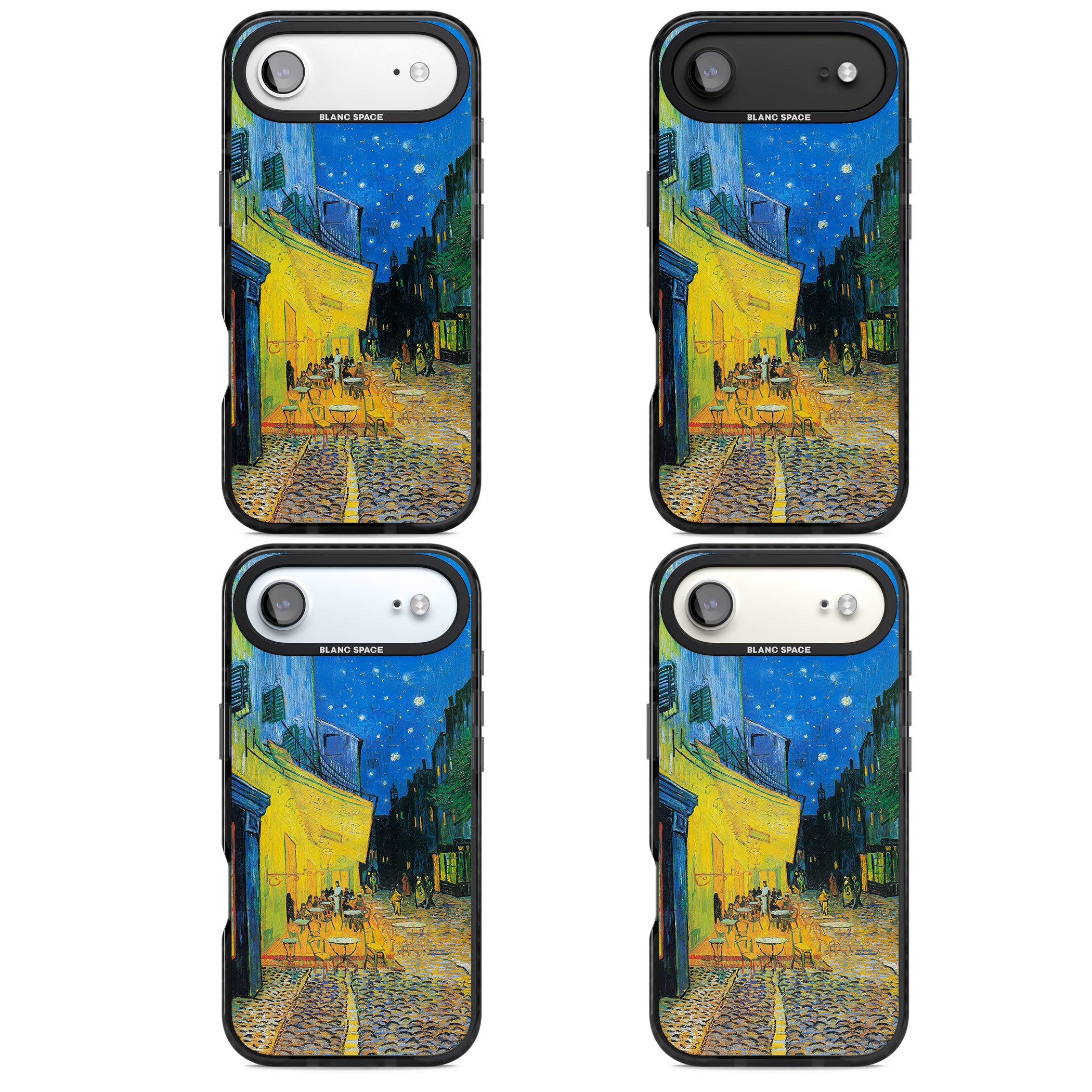 Café Terrace At Night iPhone 17 Air Impact Black Phone Case APT Impact Protection