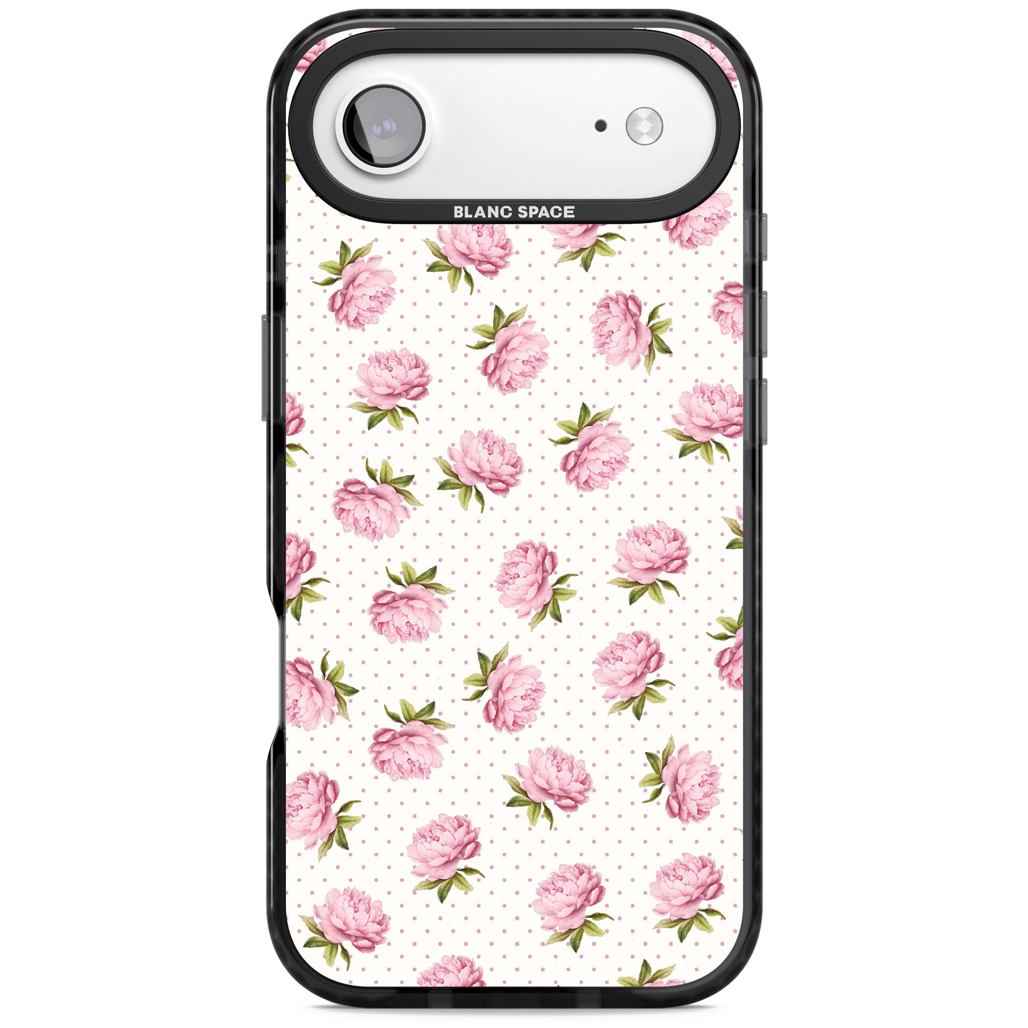 Soft Peonies iPhone 17 Air Impact Black Phone Case