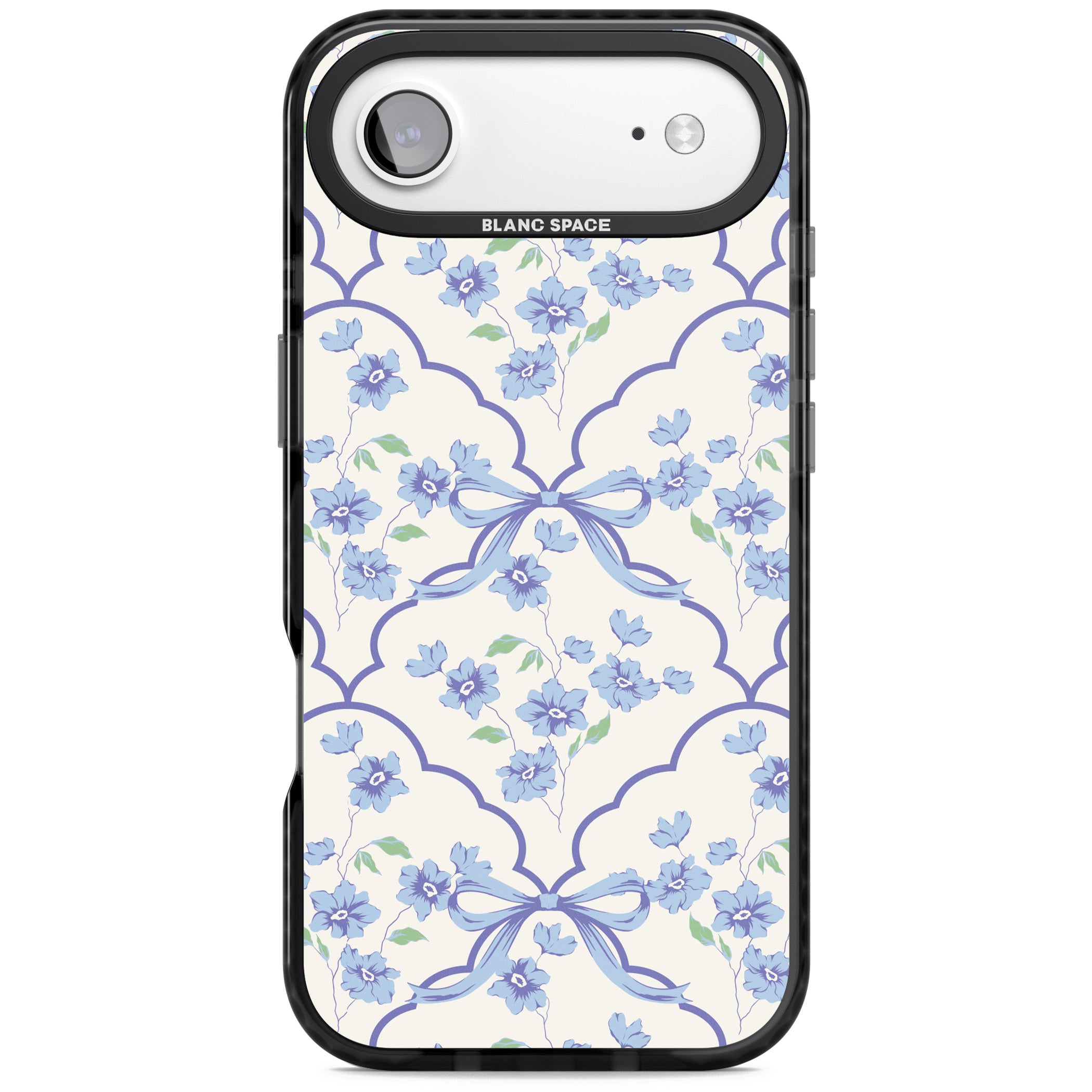 Blue Cottage Floral iPhone 17 Air Impact Black Phone Case