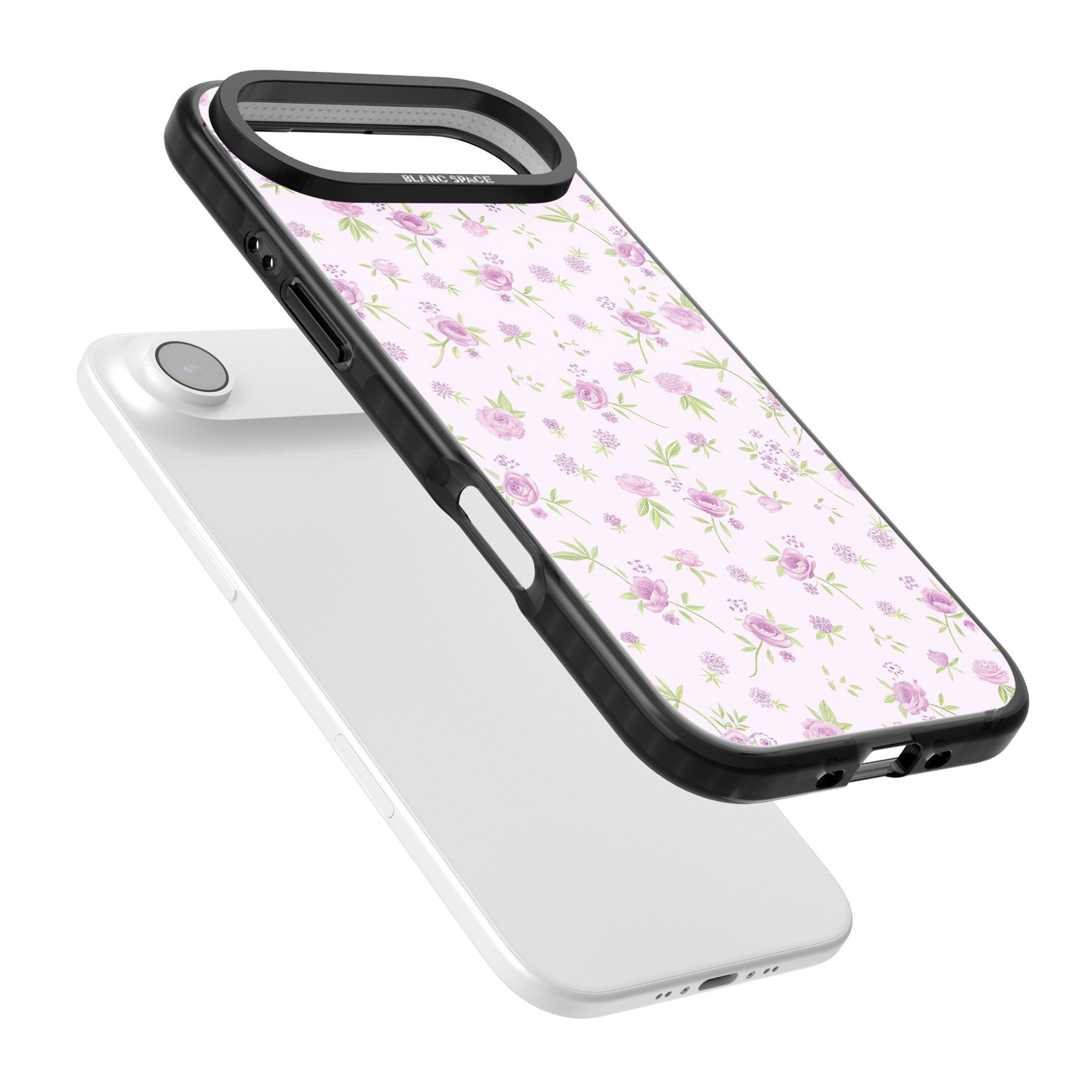 Pink Peonies iPhone 17 Air Impact Black Phone Case Colours