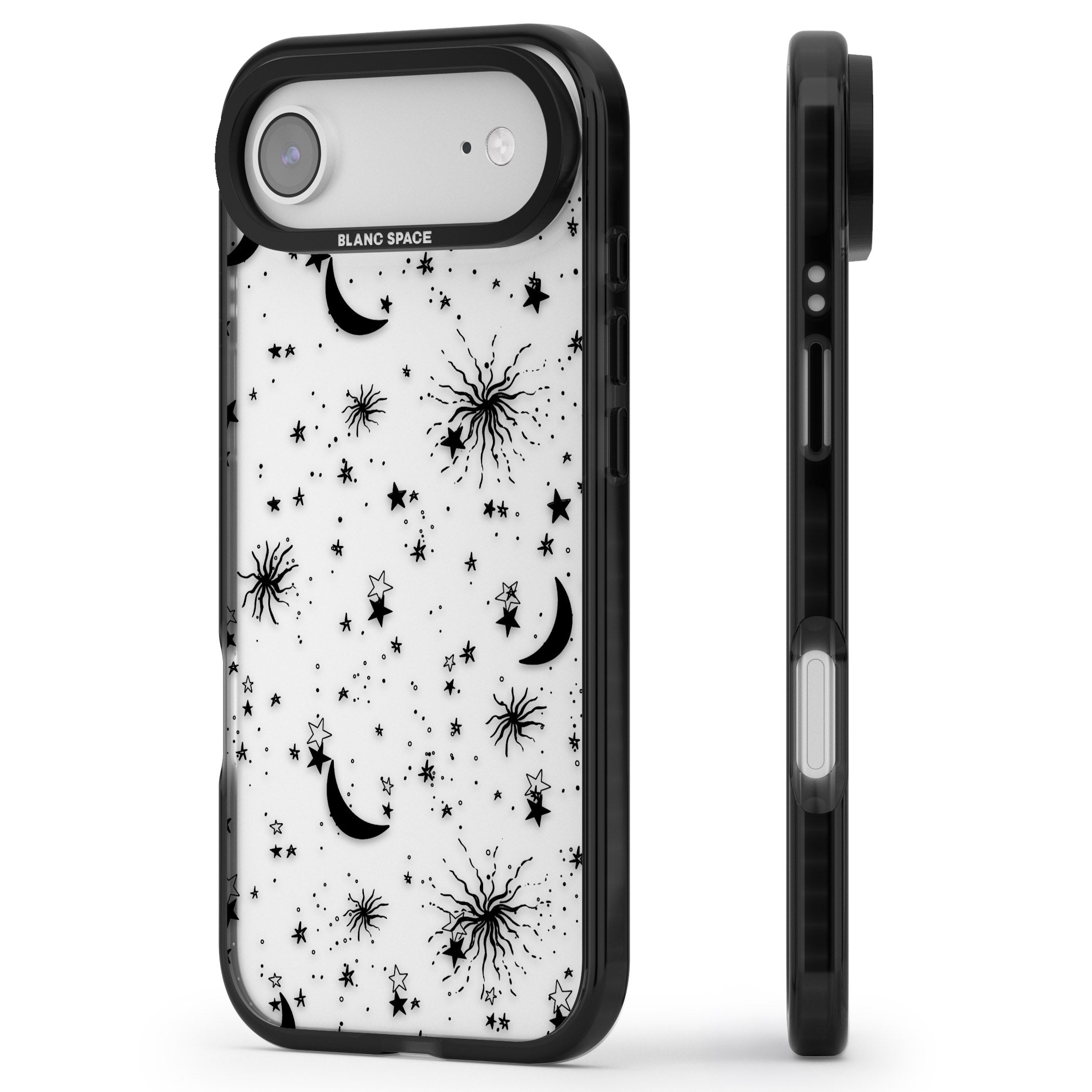 Celestial Night iPhone 17 Air Impact Black Phone Case Side Profile