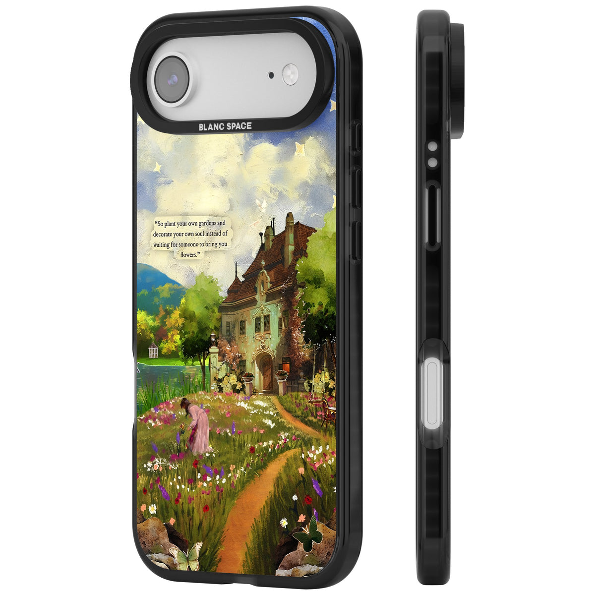 Spring Cottage iPhone Air Impact Black Phone Case side