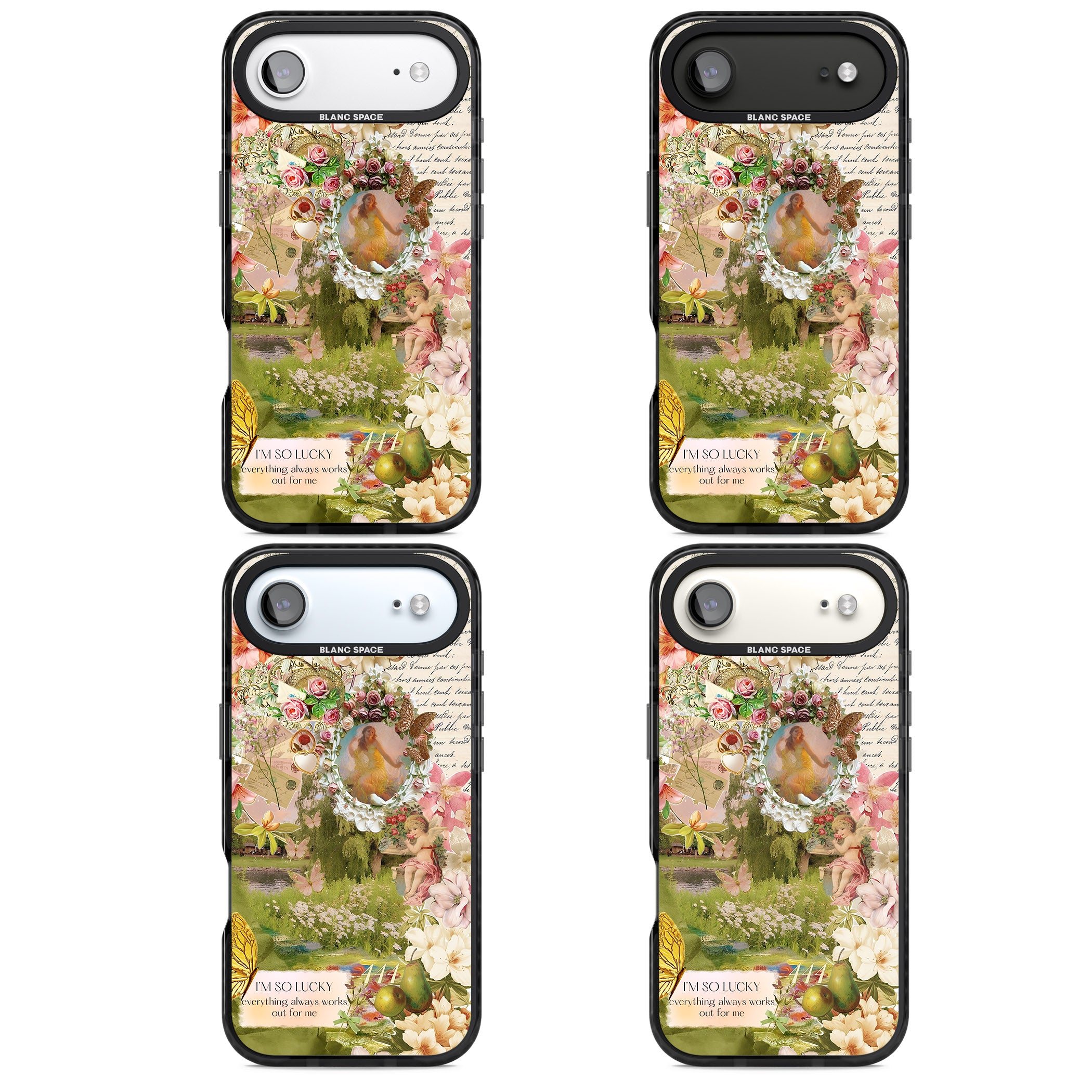 Nature in Pink iPhone 17 Air Impact Black Phone Case APT Impact Protection