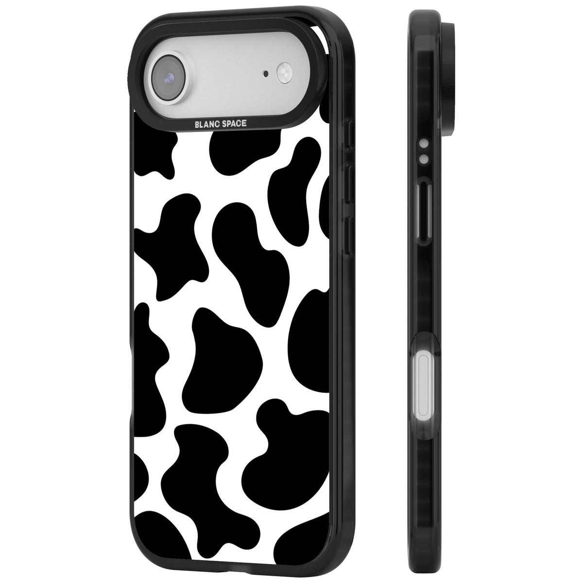Cow Print iPhone Air Impact Black Phone Case side
