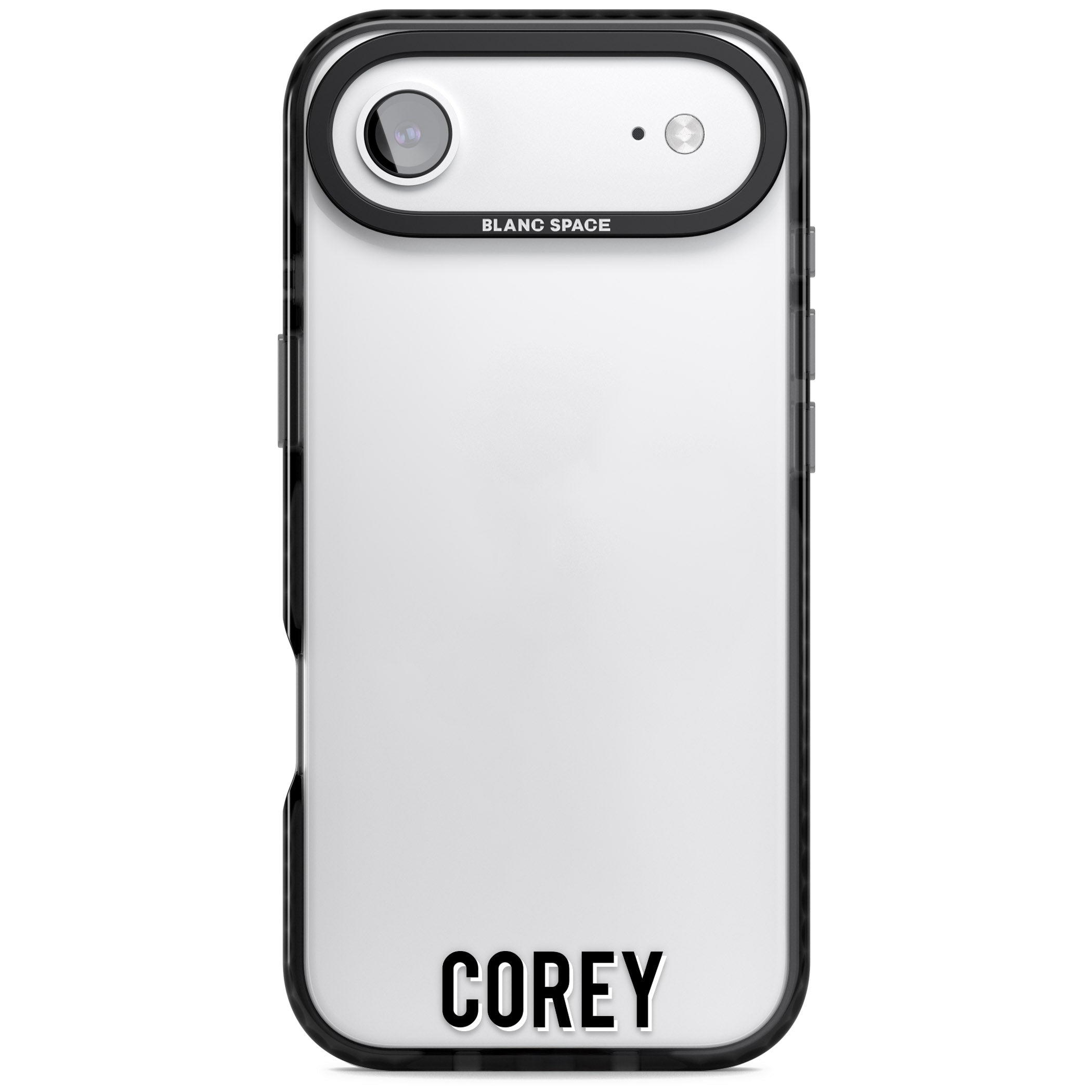 Personalised Bottom Name iPhone 17 Air Impact Black Phone Case