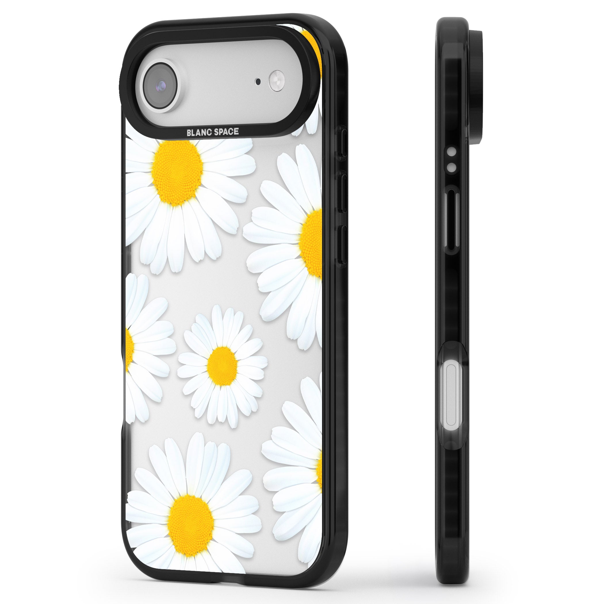 Summer Daisy iPhone 17 Air Impact Black Phone Case Side Profile