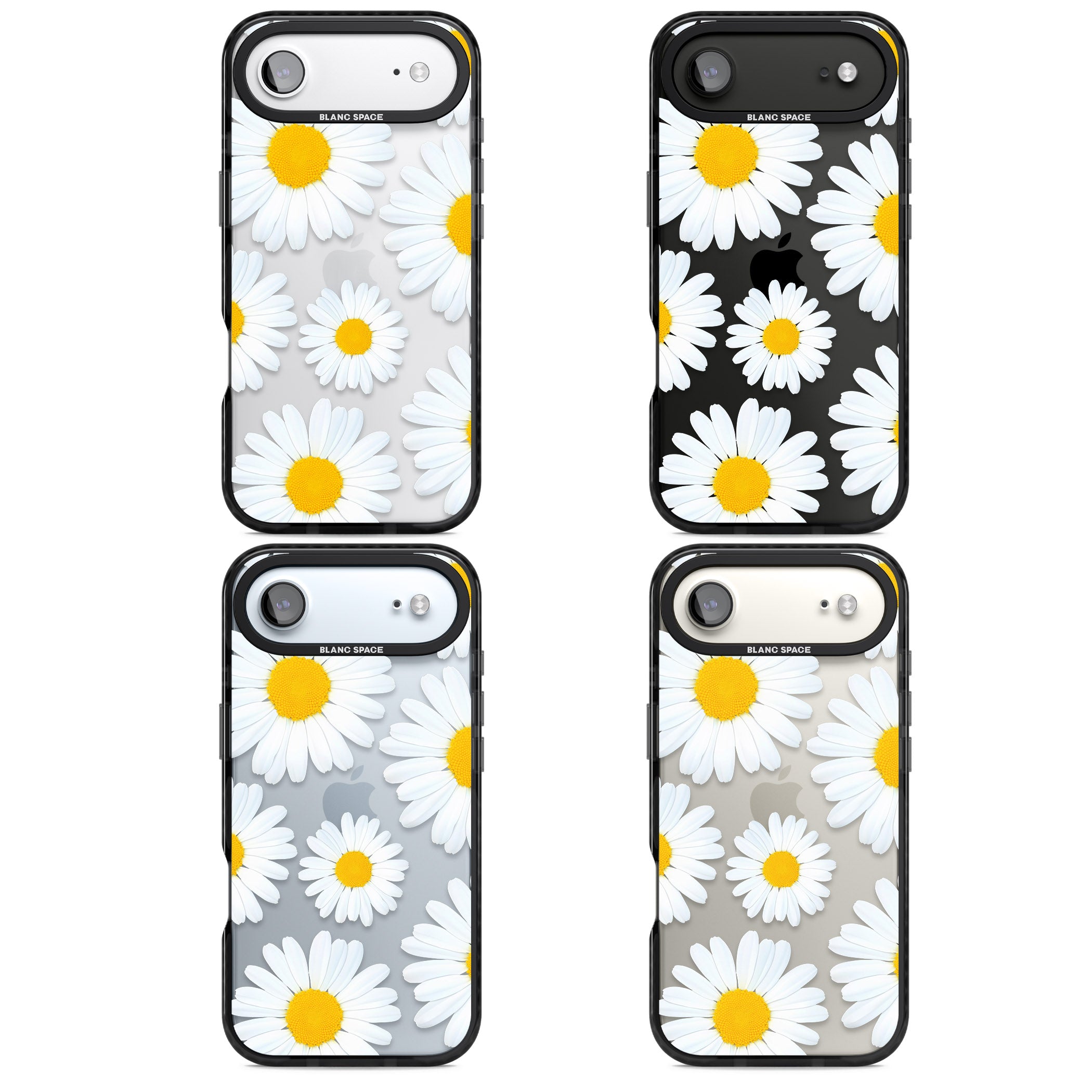 Summer Daisy iPhone 17 Air Impact Black Phone Case APT Impact Protection